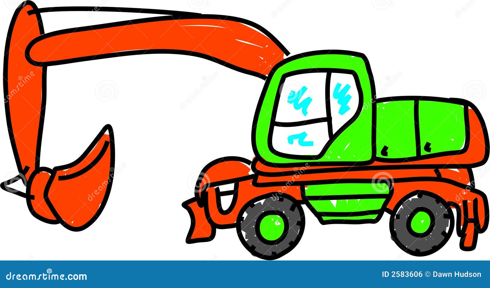 Digger stock illustration. Illustration of construction - 2583606