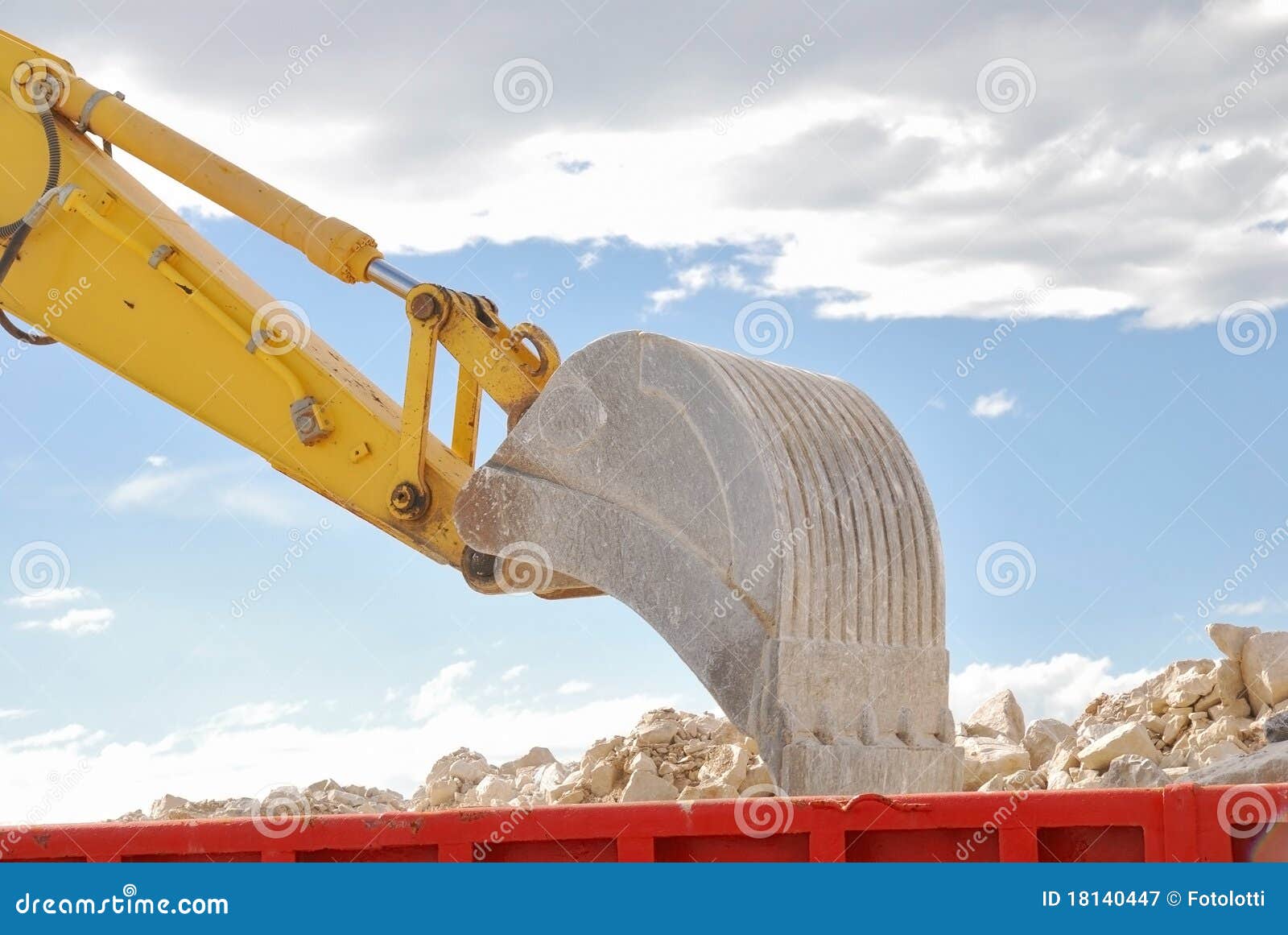 Digger shovel stock image. Image of orange, isolated 18140447