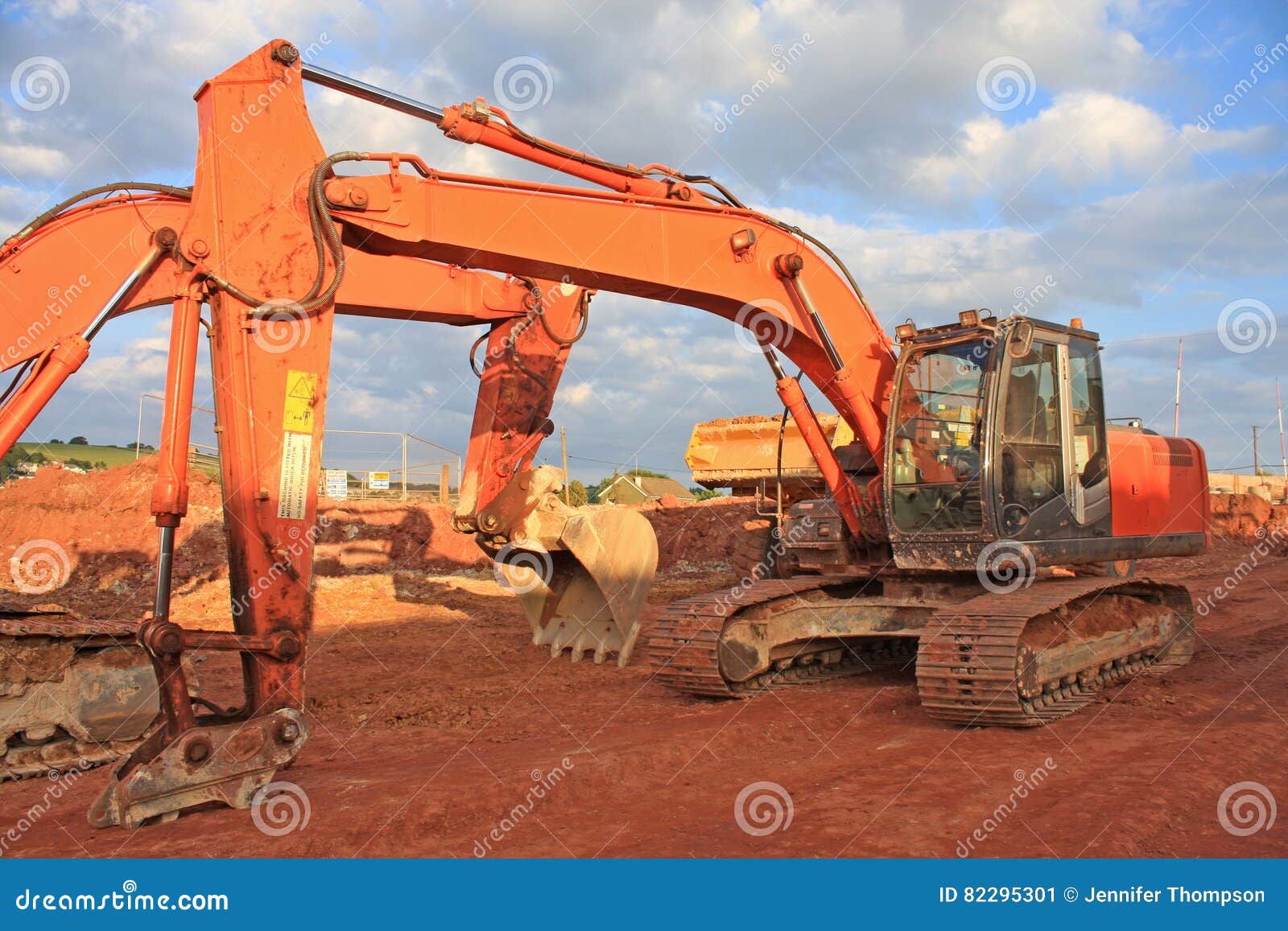 Diggers stock image. Image of construction, tracks, swing 82295301