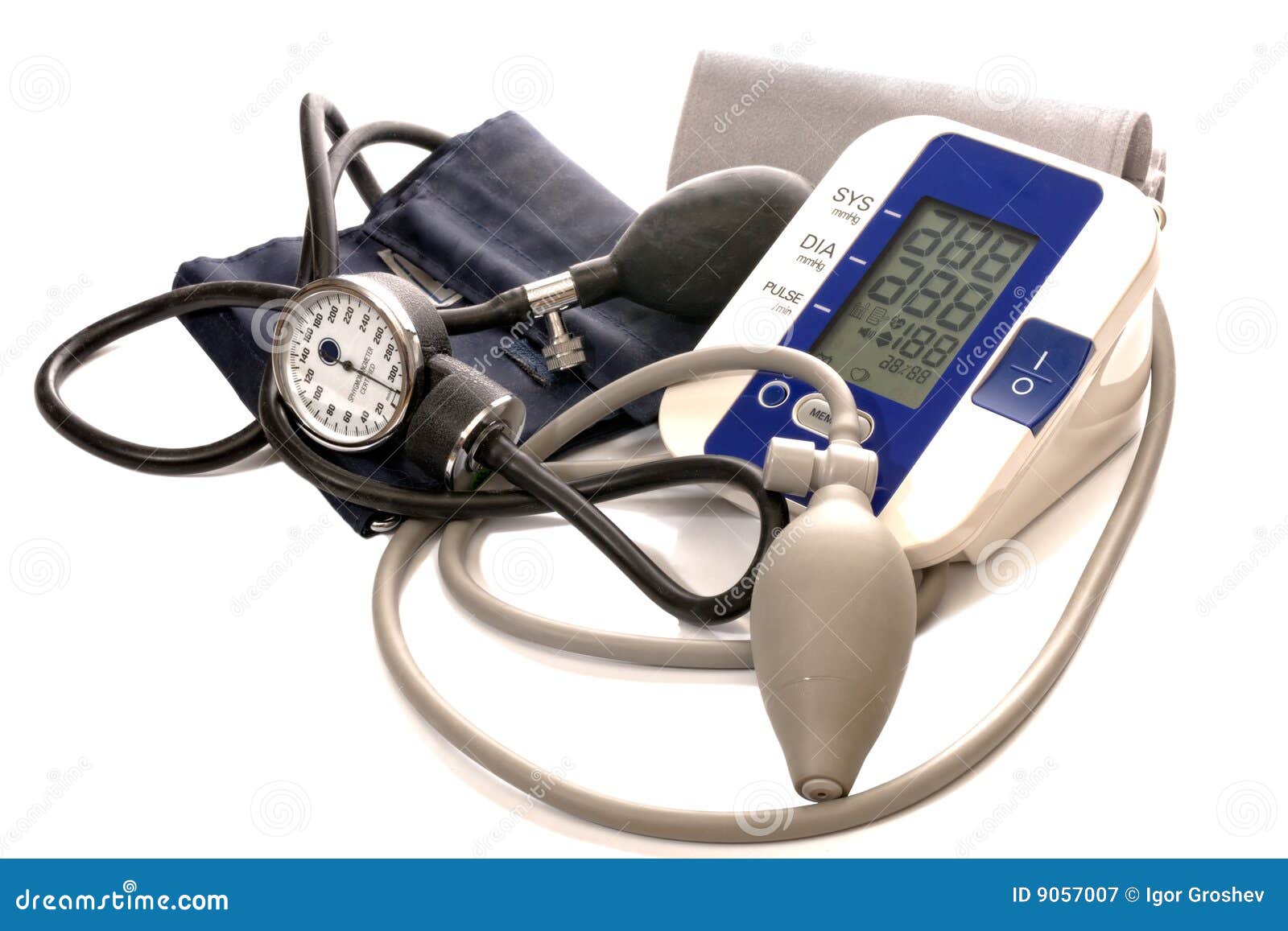 Digital and Analog Health Control Tools Stock Image Image of medicine