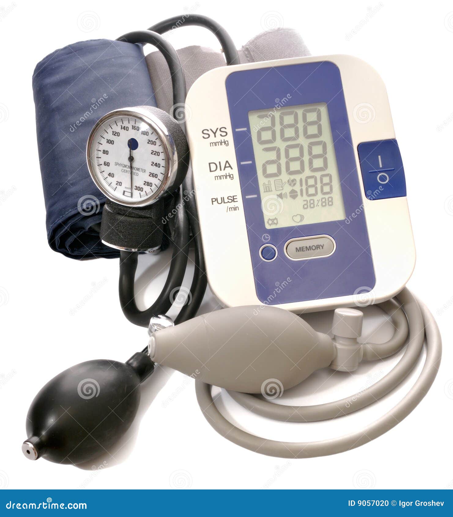 Digital and Analog Health Control Tools Stock Photo Image of human