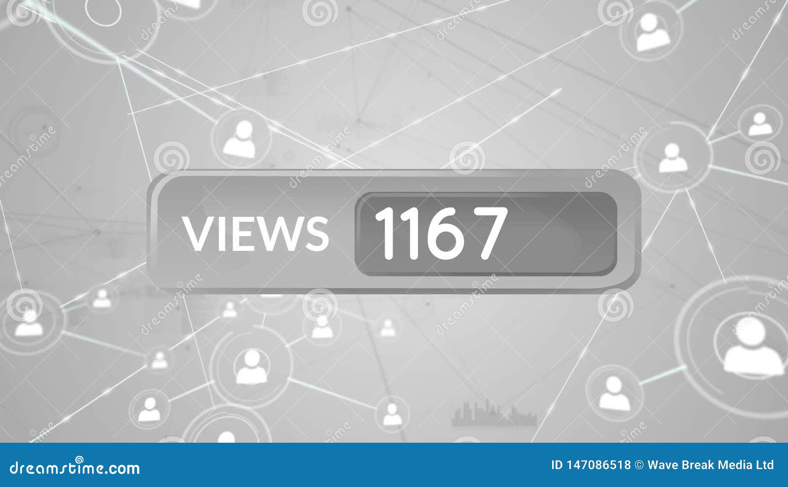 Vector of Video Views Counter, User Count of Live Stream Close Up Stock  Vector - Illustration of network, million: 103679053