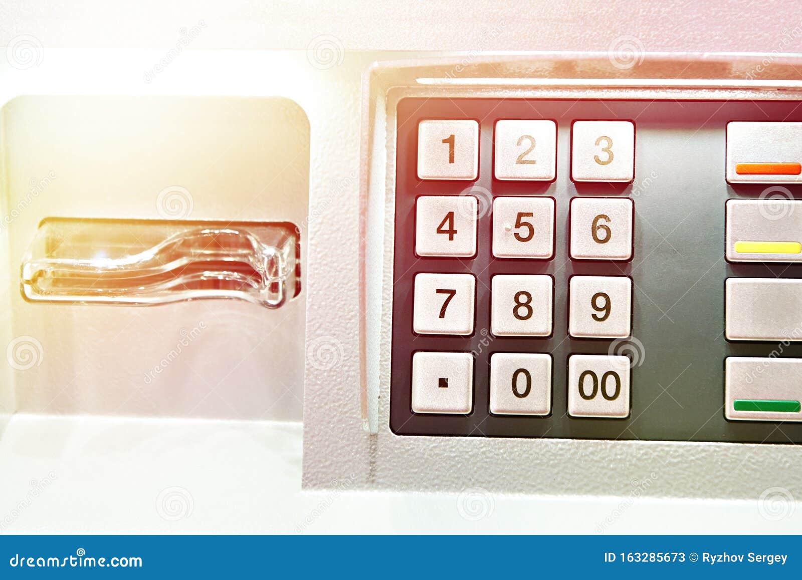 Digital ATM Panel and Card Slot Stock Image Image of machine