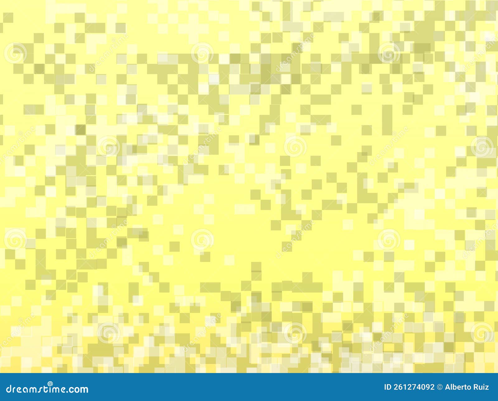digital background with pixels over gold light