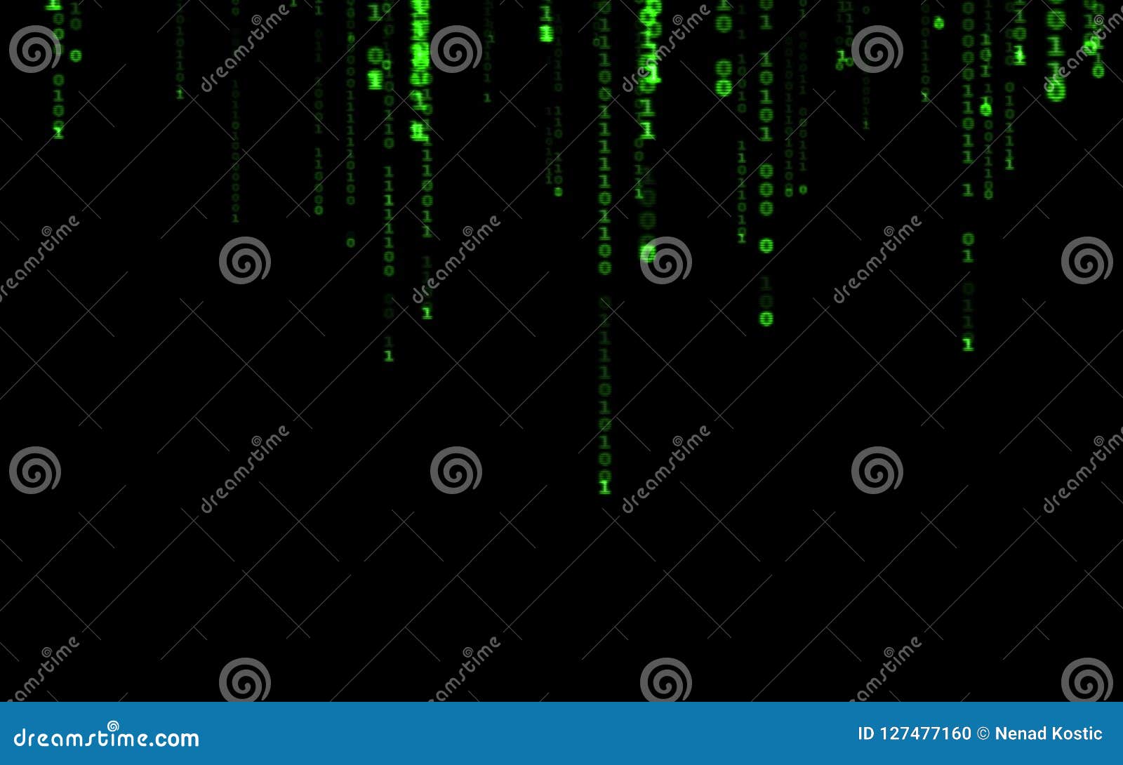 Computer Code Falling Matrix Style. Stock Illustration - Illustration ...