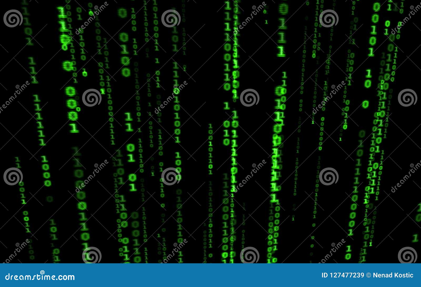 Computer Code Falling Matrix Style. Stock Illustration - Illustration ...