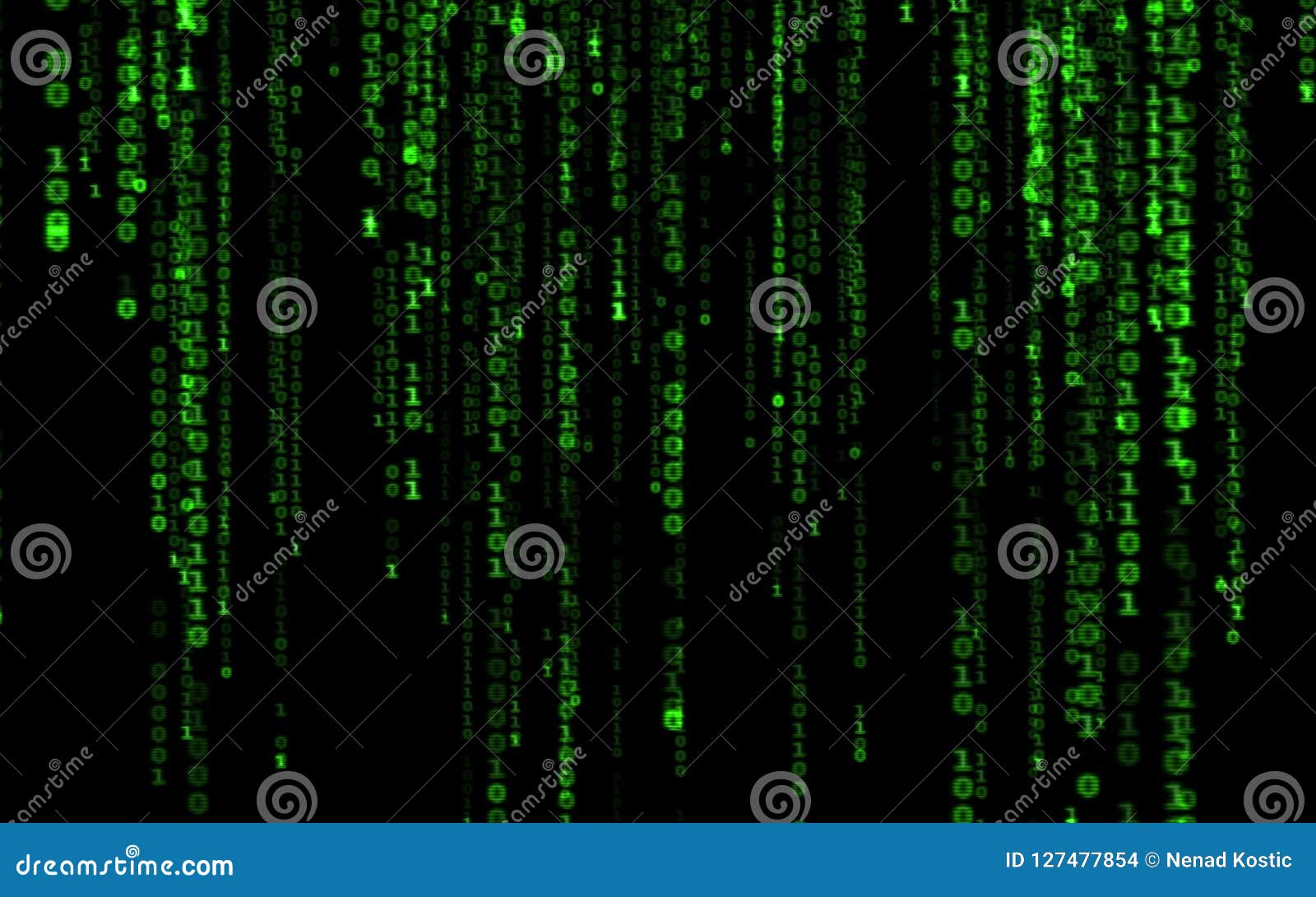 Computer Code Falling Matrix Style. Stock Illustration - Illustration ...