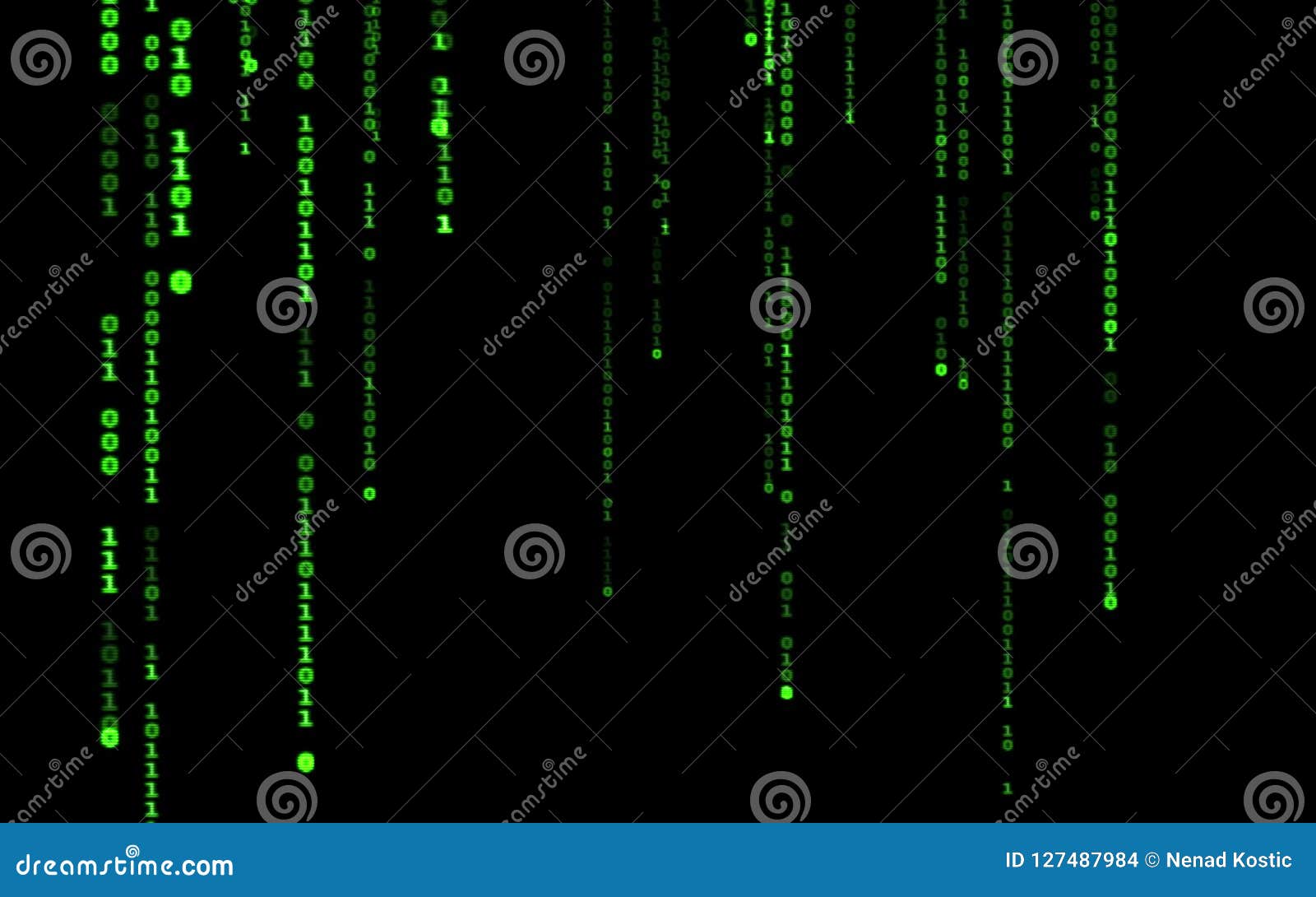 Computer Code Falling Matrix Style. Stock Illustration - Illustration ...