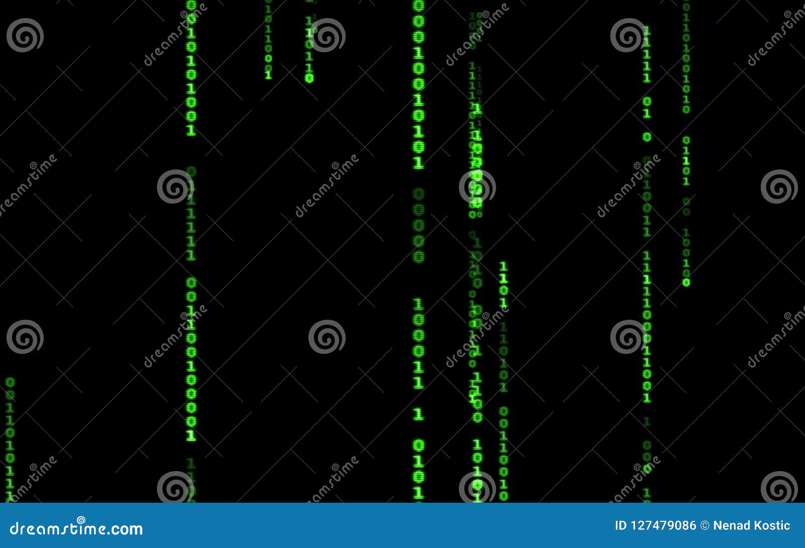 Computer Code Falling Matrix Style. Stock Illustration - Illustration ...