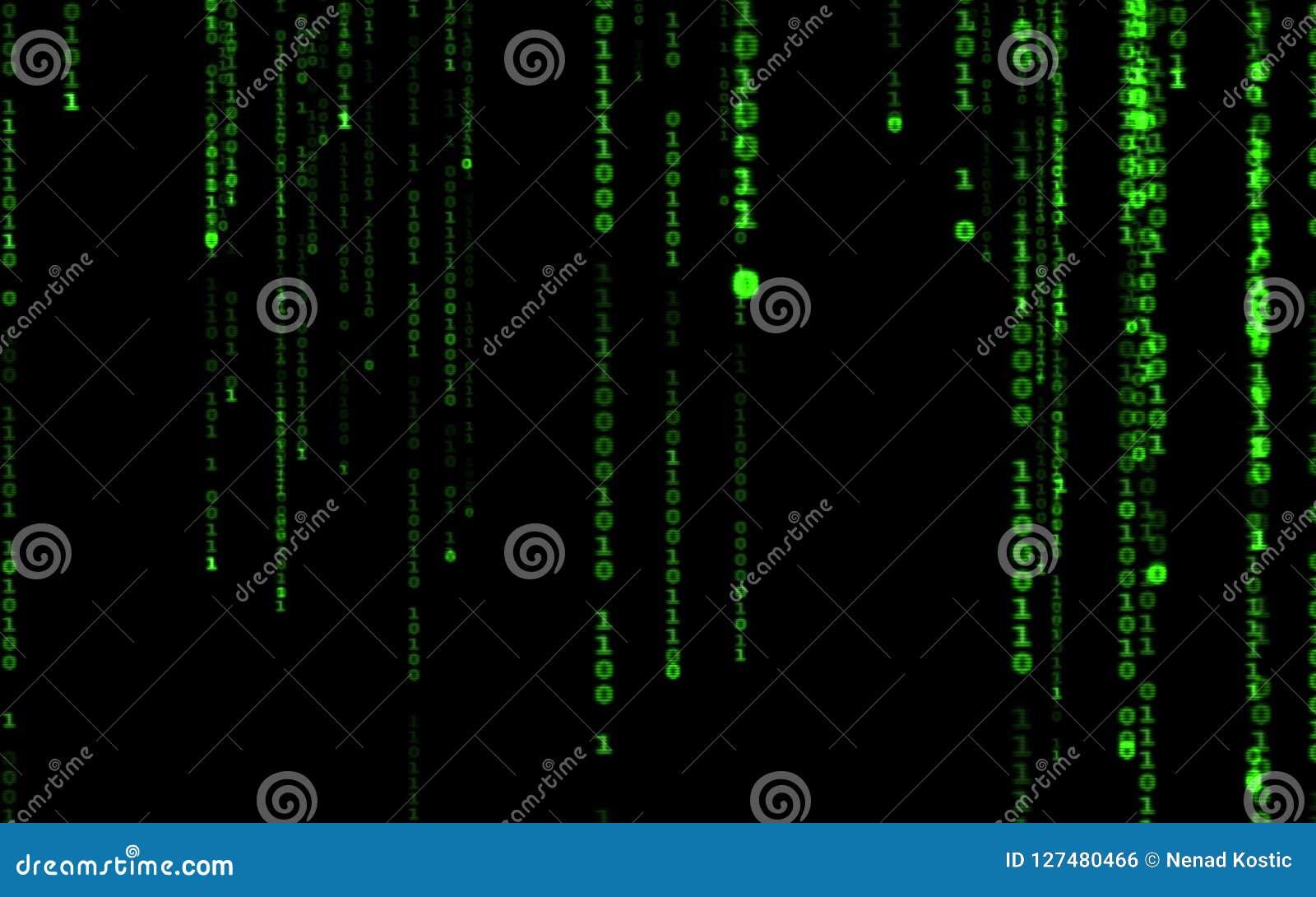Computer Code Falling Matrix Style. Stock Illustration - Illustration ...