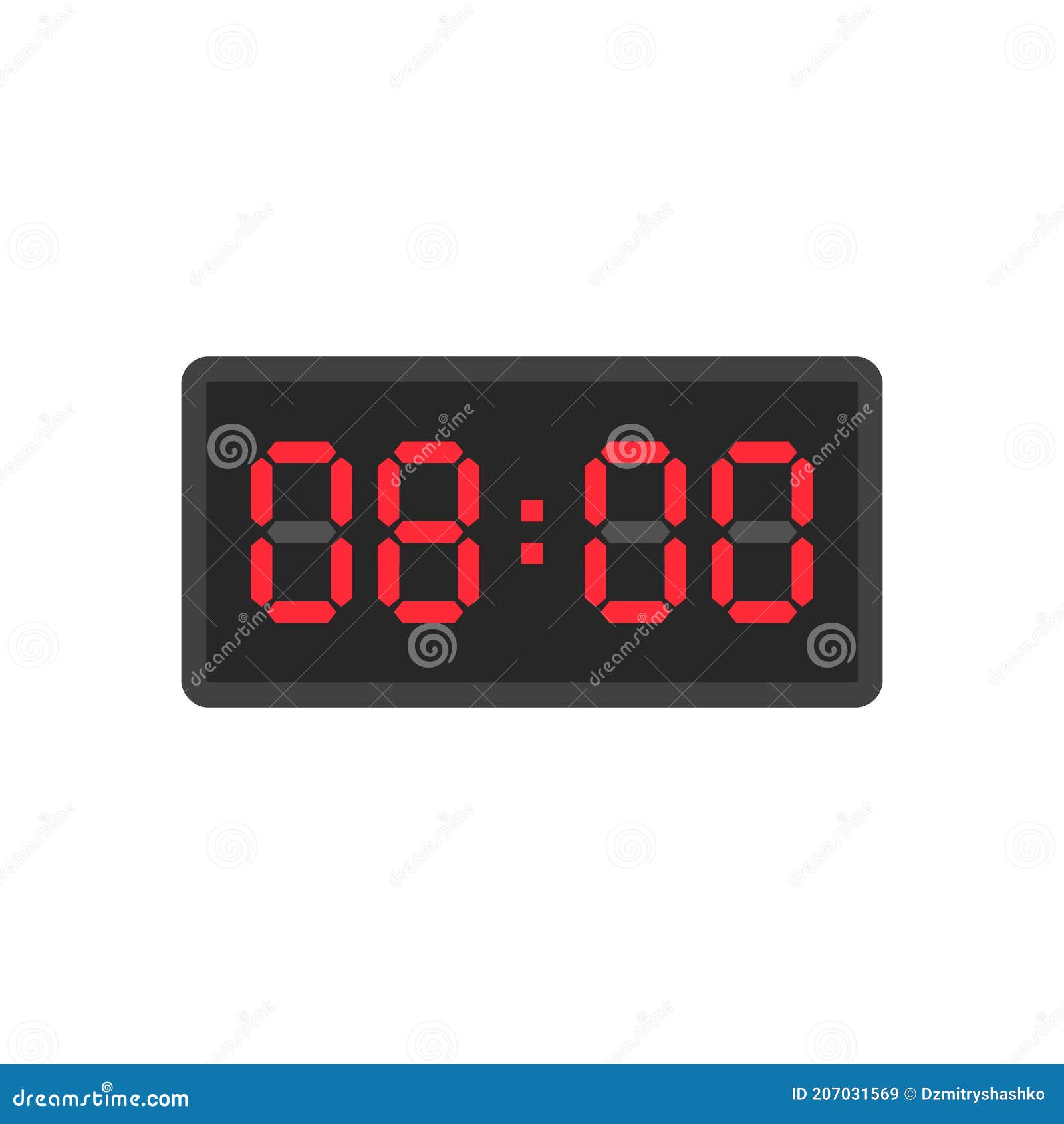 8 00 clock clipart illustration