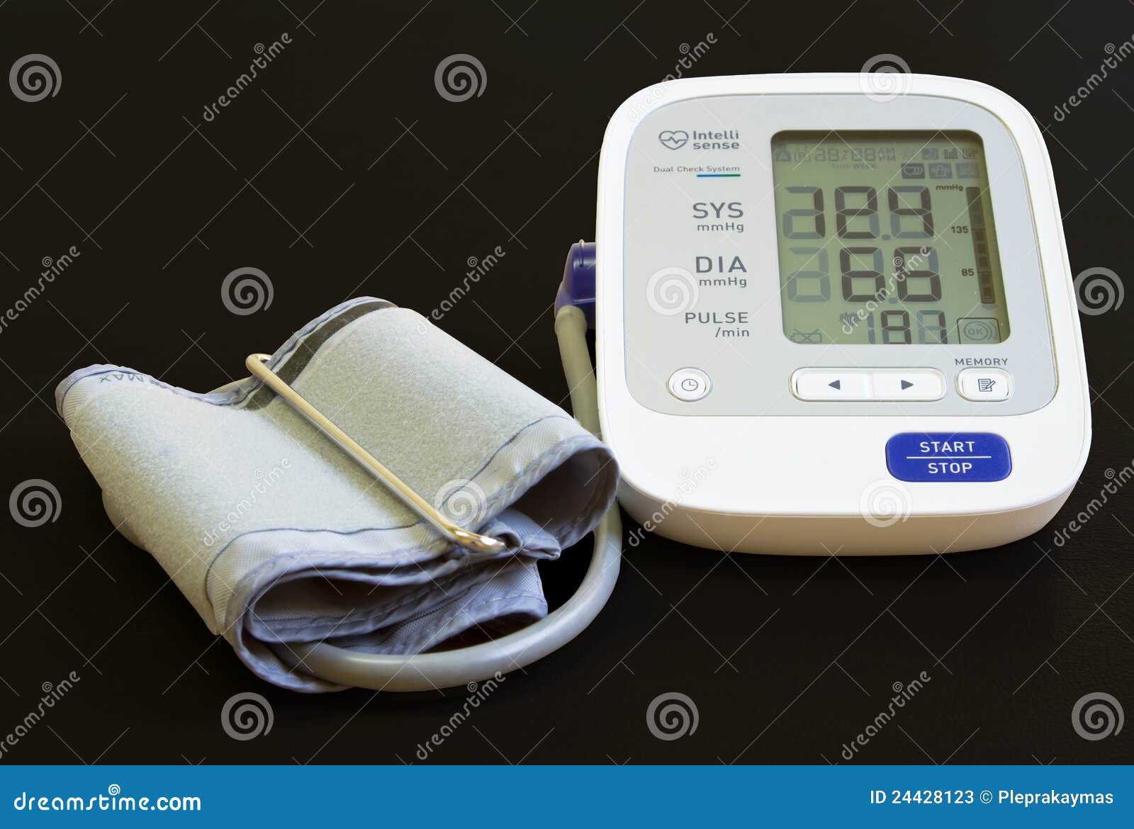 Digital Blood Pressure Meter Stock Image Image of background