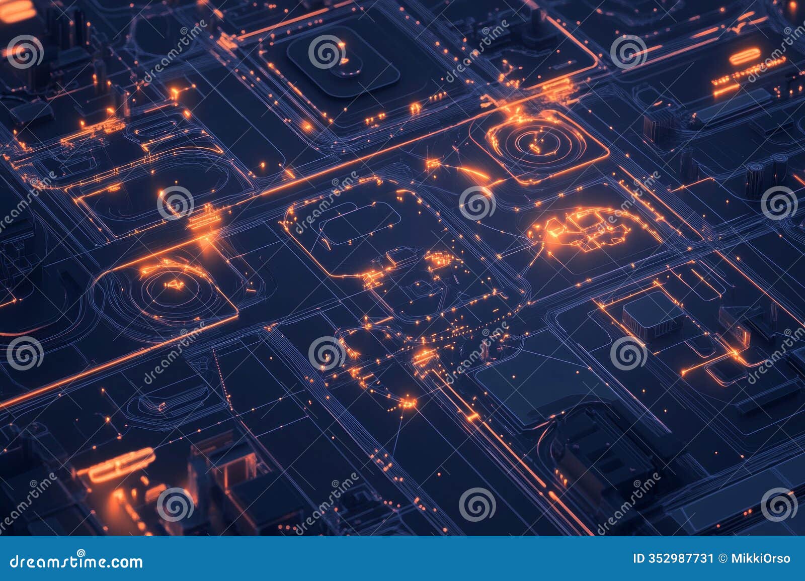 digital blueprint of a smart highway system with nodes and active risk alerts for vulnerabilities