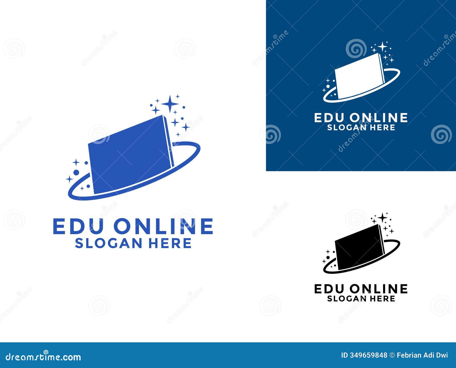 digital book online logo  . planet book logo . education, university, academy logo   template