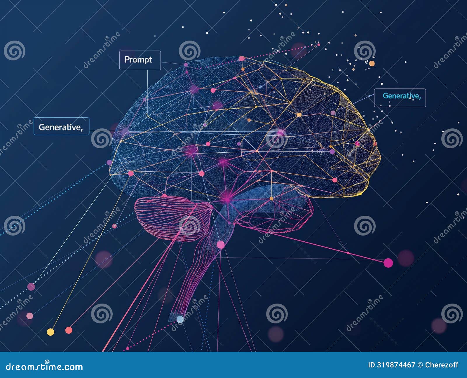Digital Brain With Neural Network Connections Stock Image Image Of Digital Brain With Neural Network Connections Stock Image Image Of