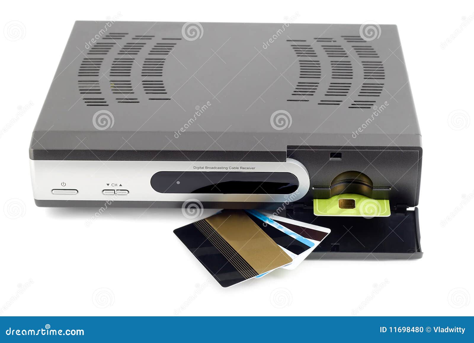 Digital Broadcasting Cable Receiver Stock Photo Image of credit, chip