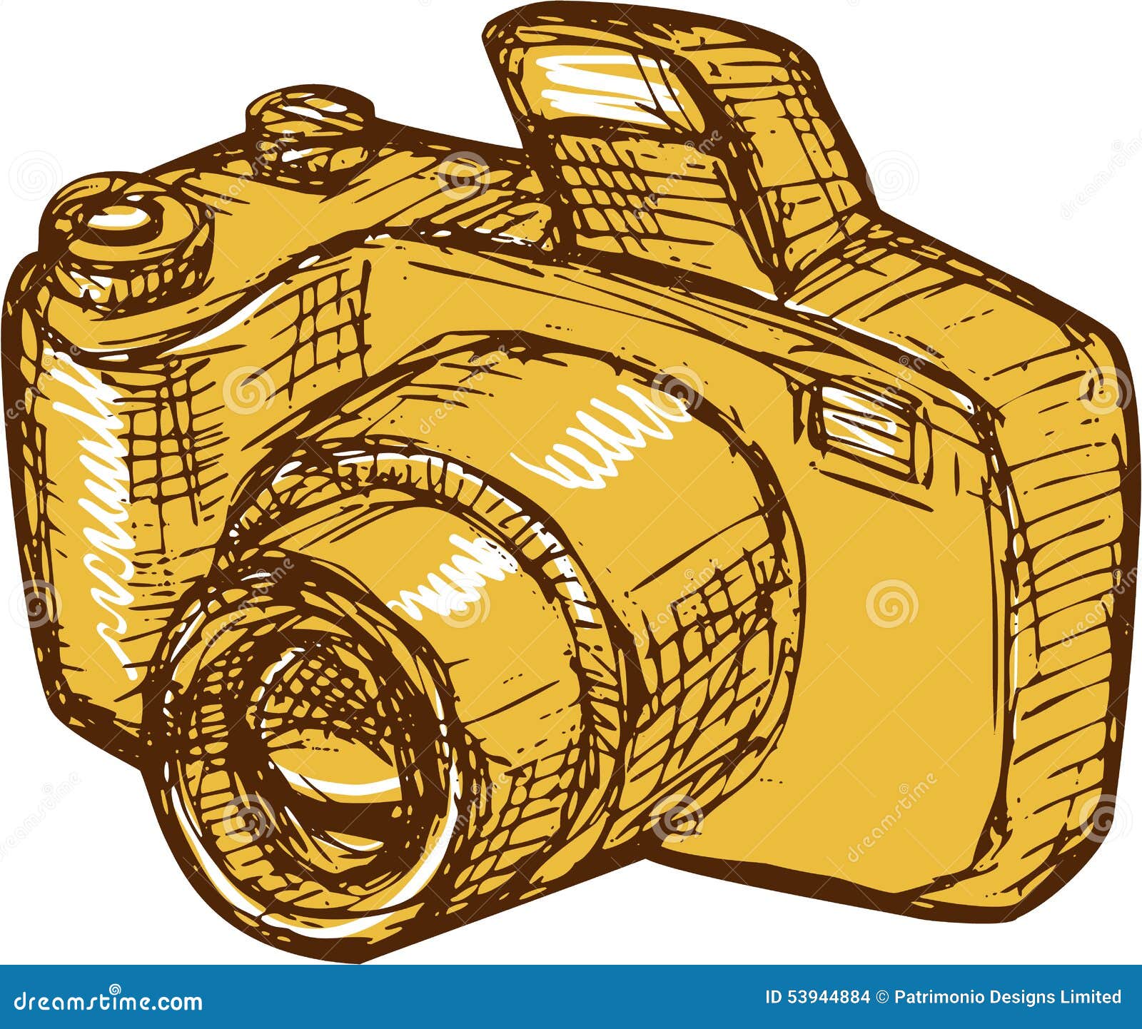 Digital Camera Drawing stock vector. Illustration of engraved 53944884