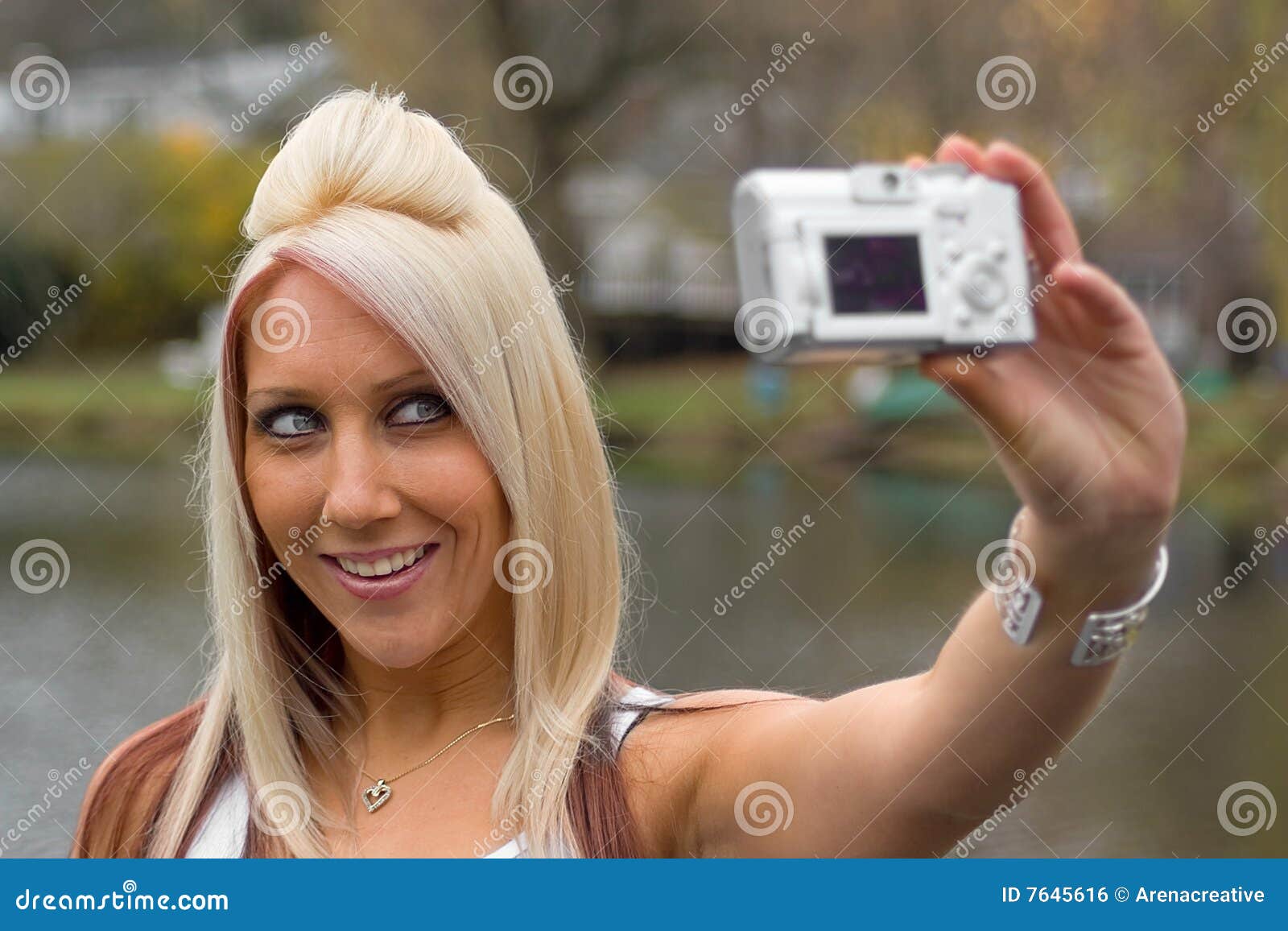 Digital Camera Fun stock photo. Image of snap, smiling 7645616
