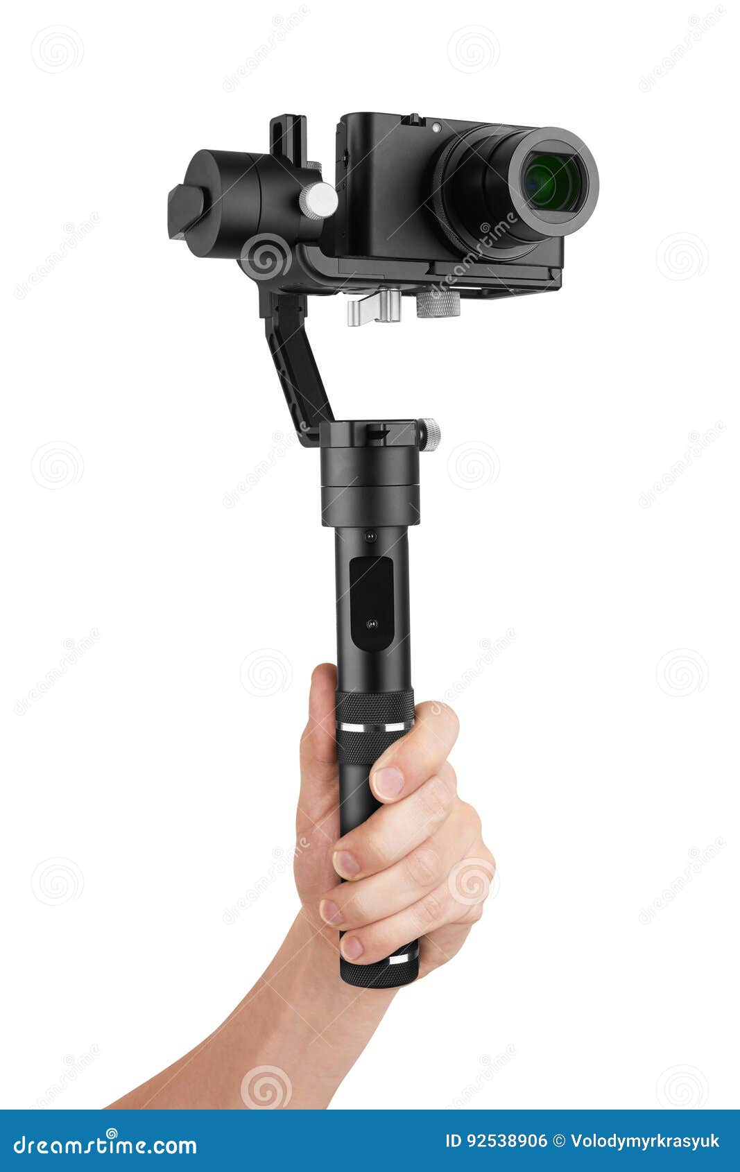 Digital Camera with Gimbal in Hand Stock Photo Image of optics
