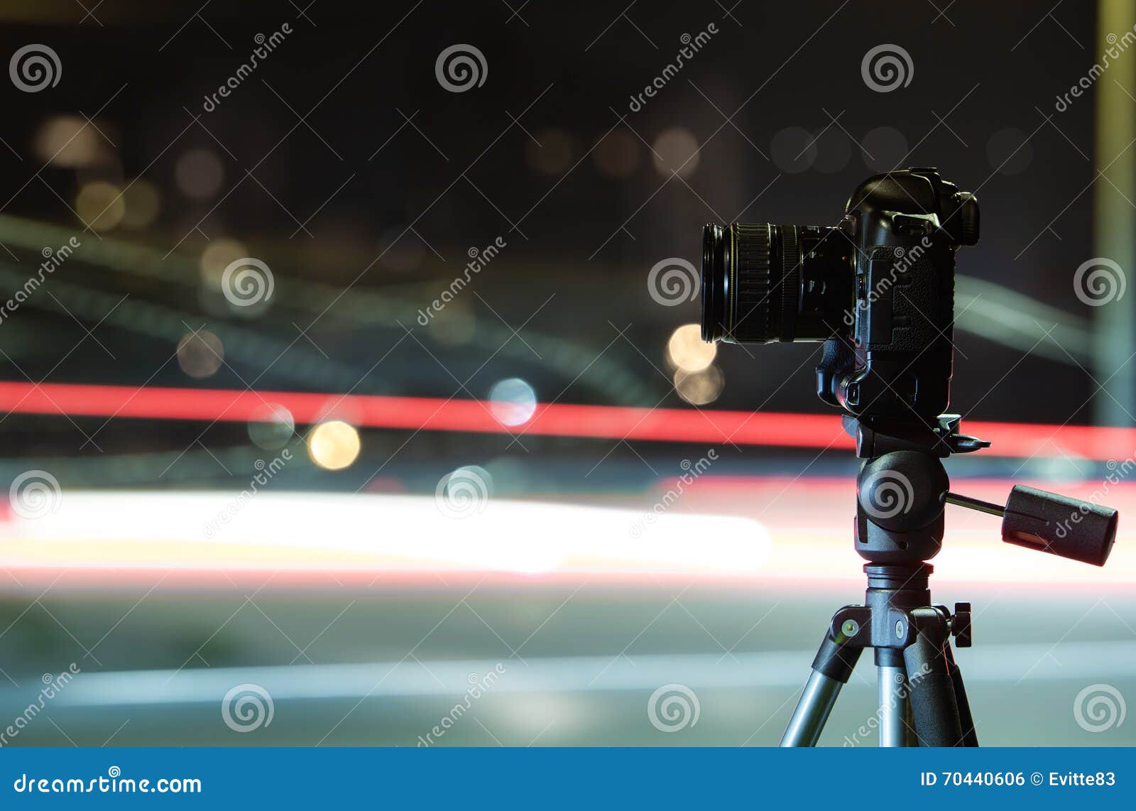 Digital Camera the Night View of City. Stock Photo Image of nature