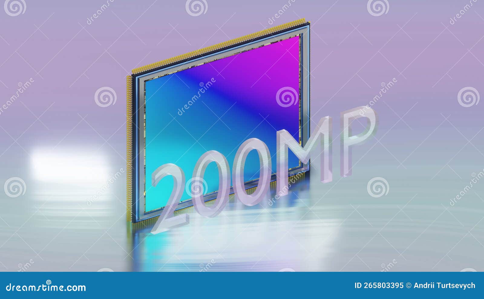 digital camera sensor on edge with 200 megapixel 3d text, 3d rendering, huge modern digital matrix, technology