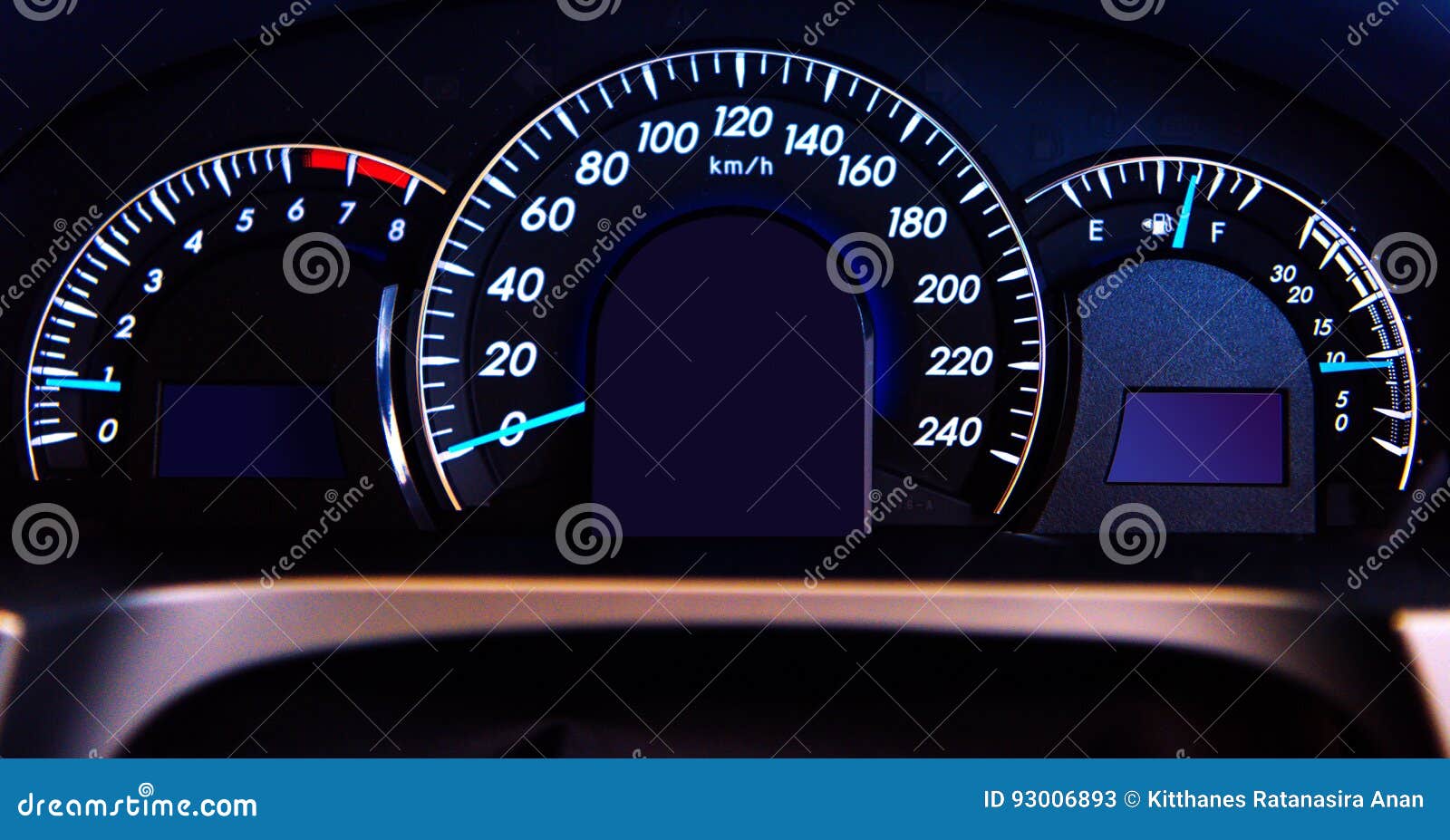 Digital Car Indicator, Car Dash Close Up Stock Image Image of night, black 93006893