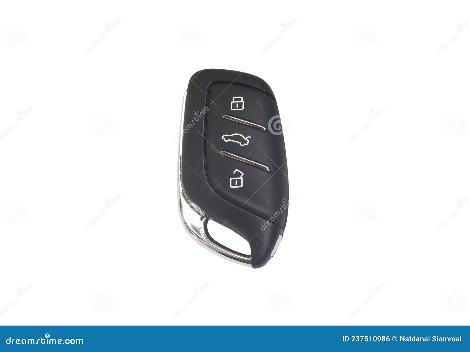digital car key remote control with unlockable and lockable buttons  on white background