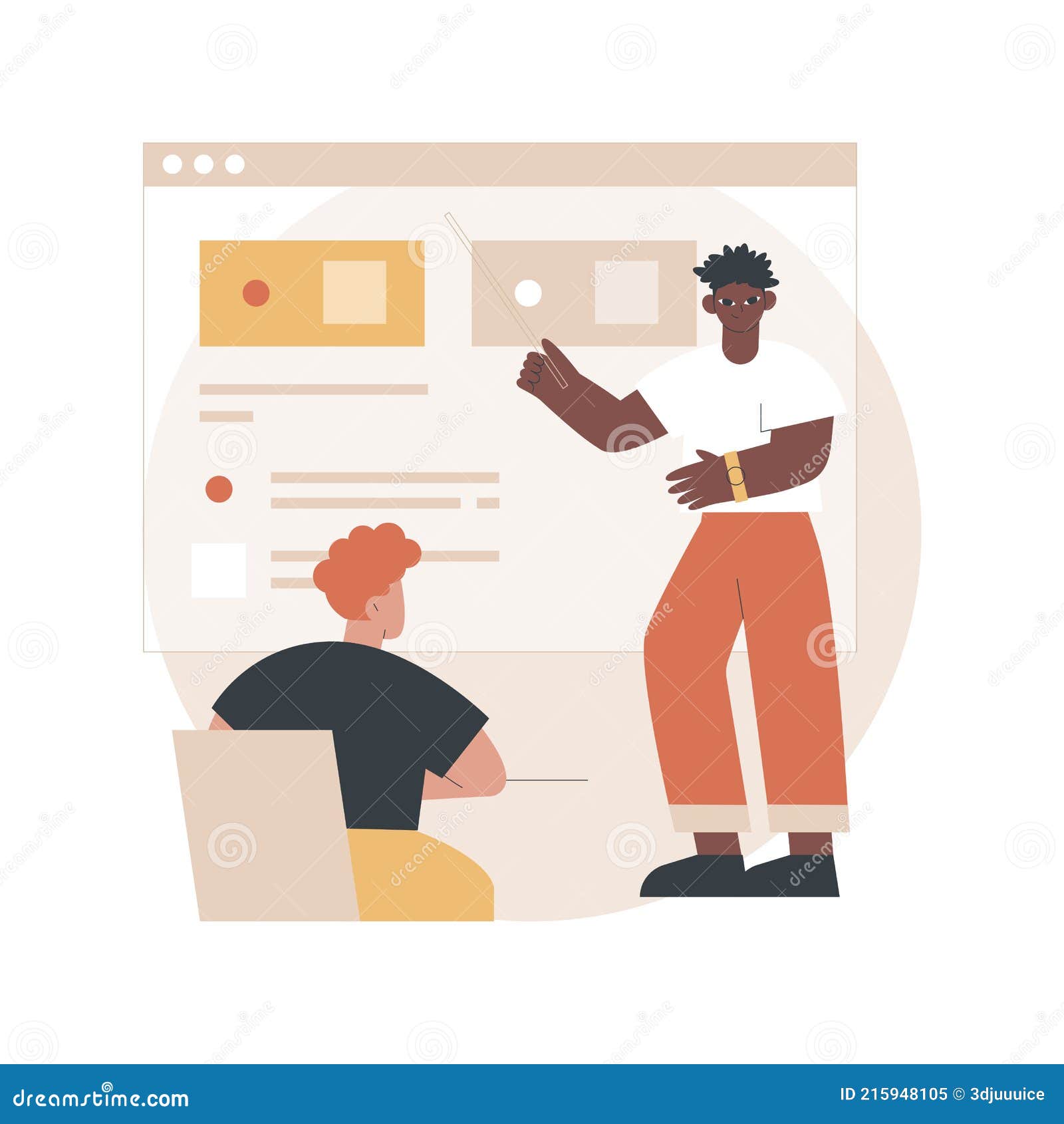 Digital Classroom Abstract Concept Vector Illustration. Stock Vector