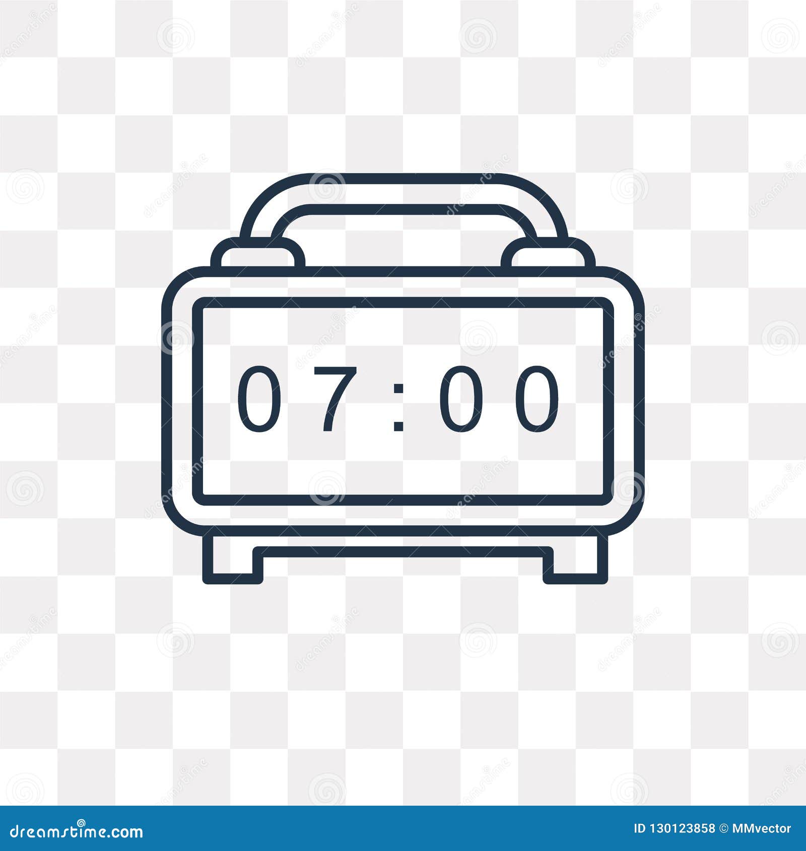 Digital Clock Vector Icon Isolated On Transparent Background Li Stock Vector Illustration Of Minute Business