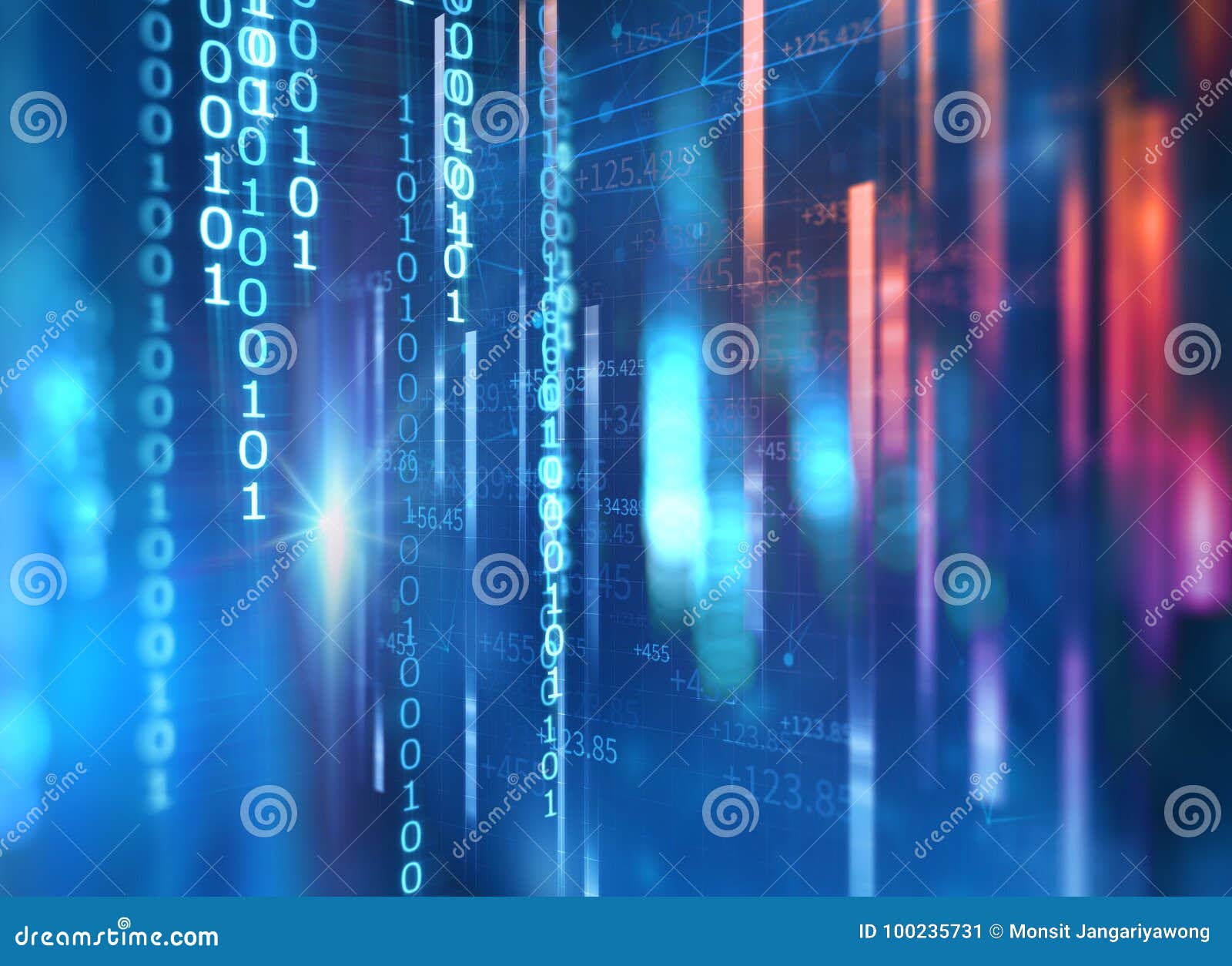 Digital Code Number Abstract Technology Background Stock Illustration ...