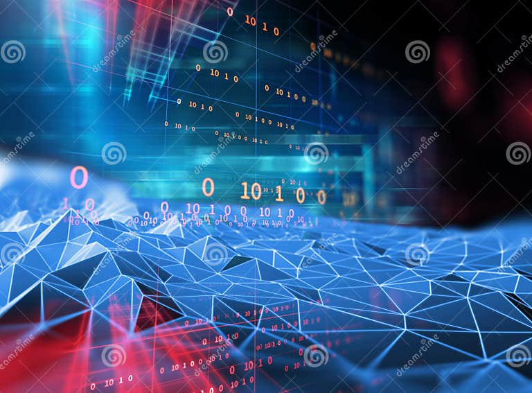Digital Code Number Abstract Technology Background Stock Illustration ...