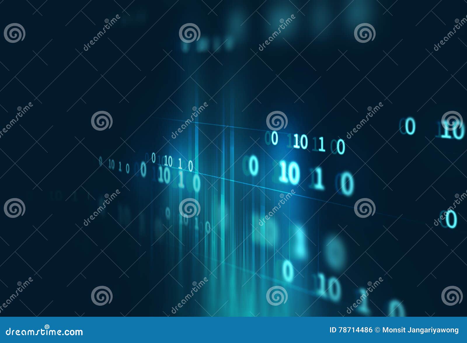 Digital Code Number Abstract Technology Background Stock Illustration ...