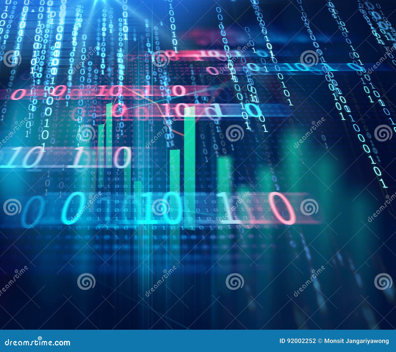 Digital Code Number Abstract Technology Background Stock Illustration ...