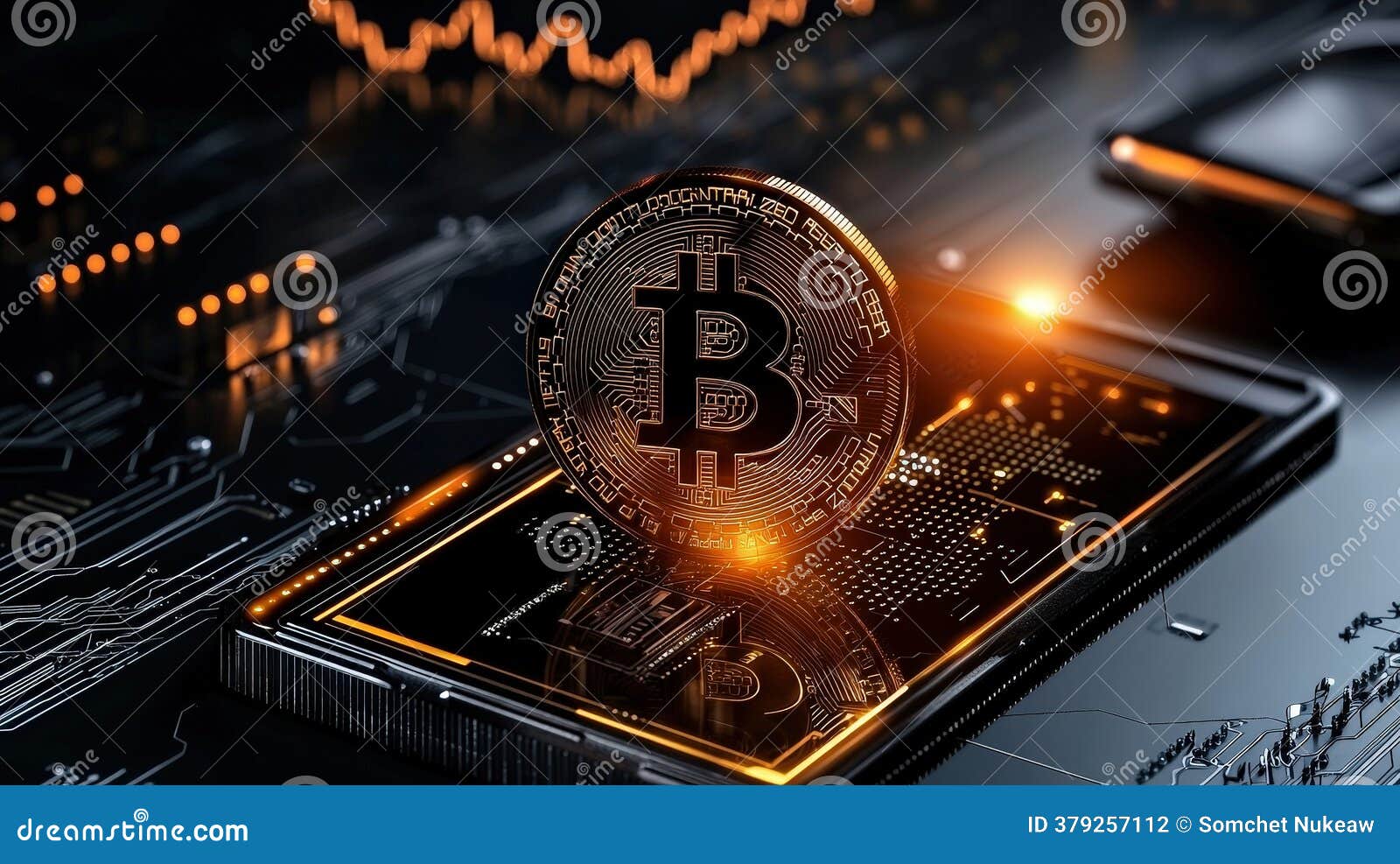 Digital Coin Revolution Cryptocurrency Innovation in Finance Visual  Graphics Futuristic Tech-driven Environment Stock Illustration -  Illustration of performance, software: 379257112