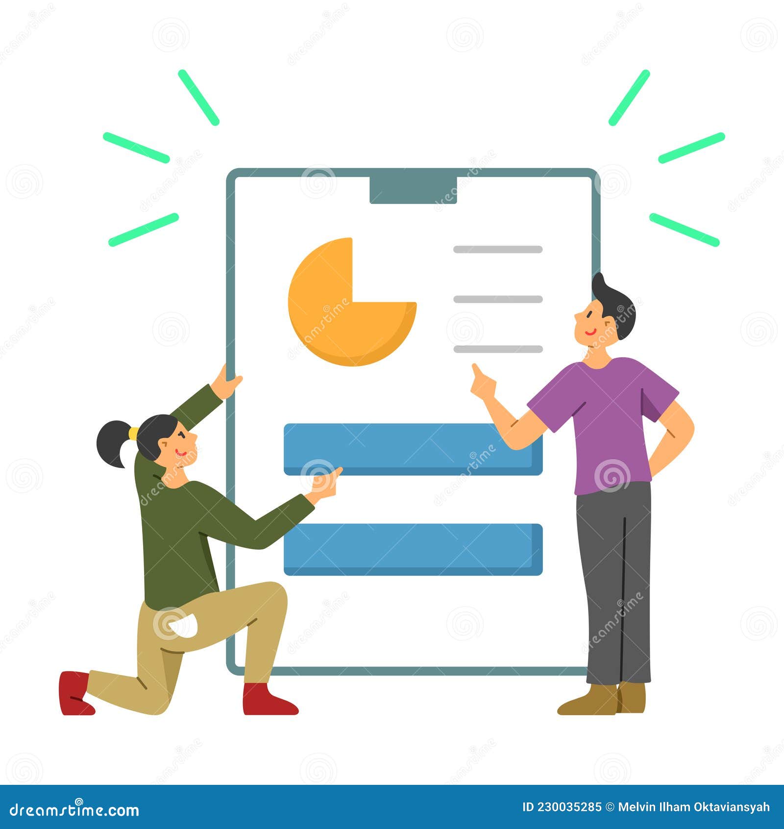 Digital Collaboration Vector Illustration for Work Theme Stock Vector Illustration of