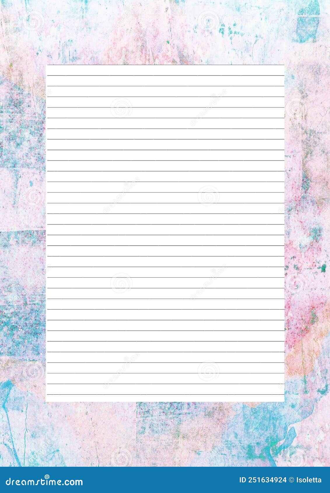 Digital Colorful Modern Letter Printable Paper Design. Elegant Graphic
