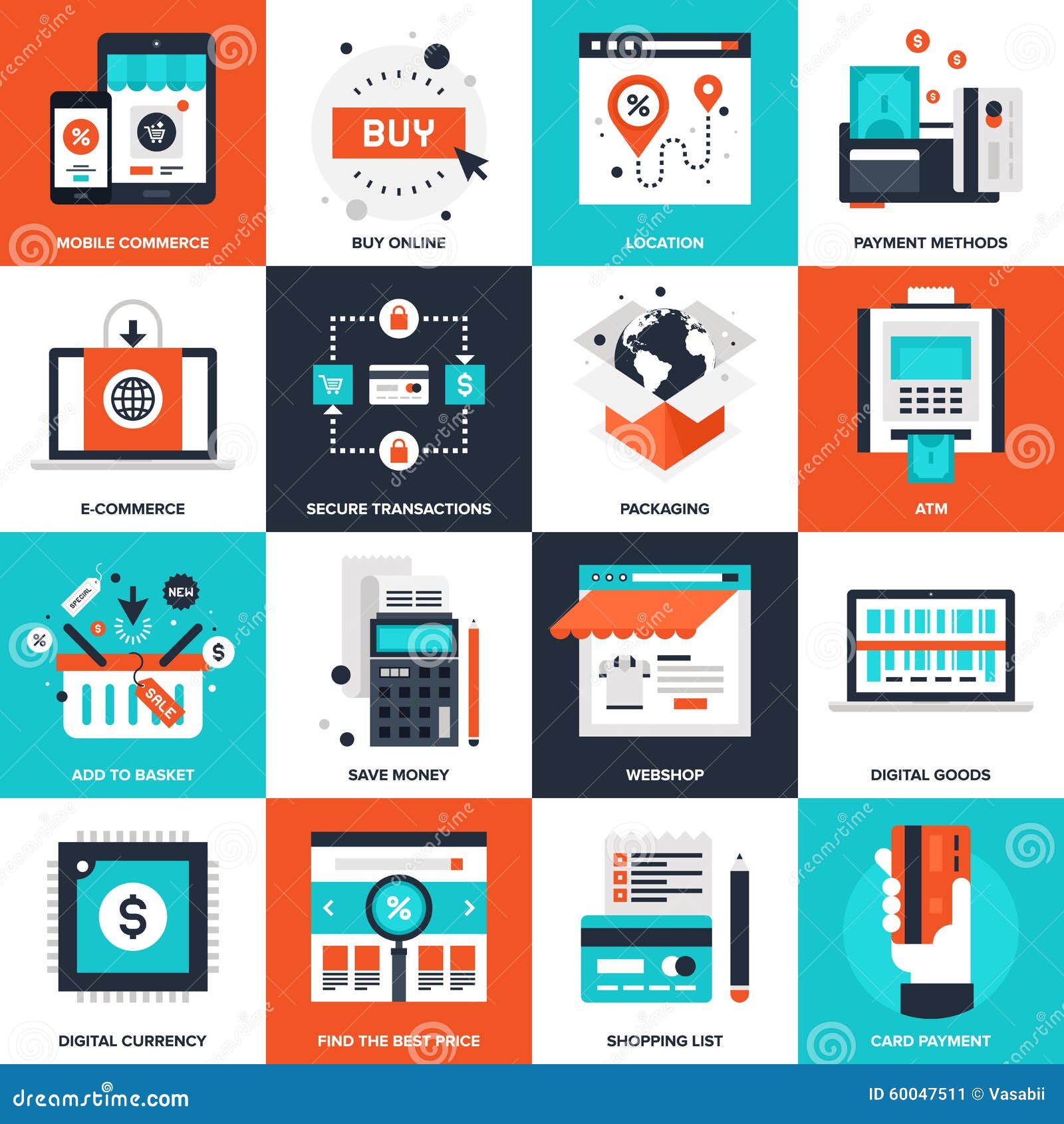  Digital  Commerce  stock vector Illustration of market 
