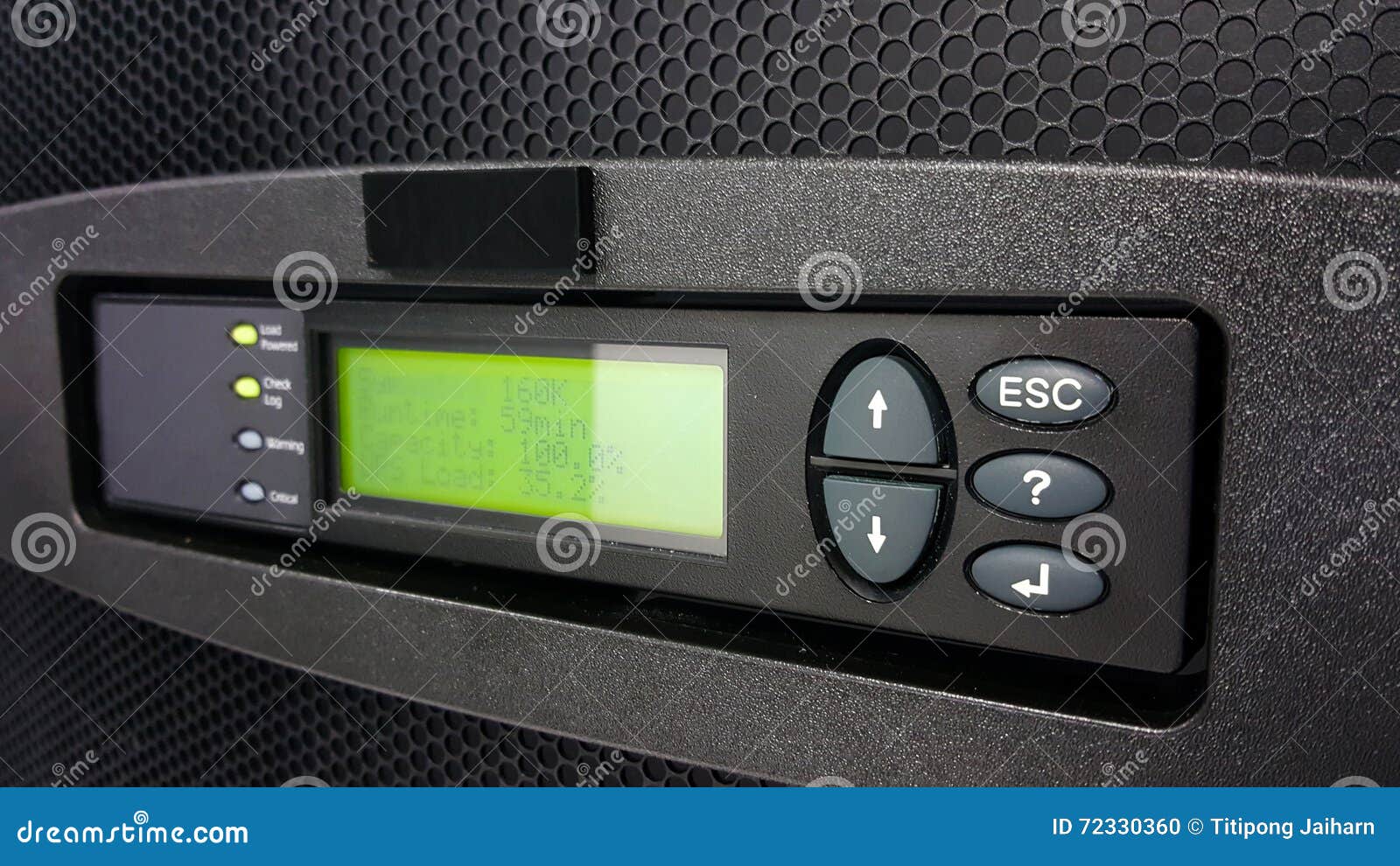 Digital Control Panel Power Supply for Data Center Stock Photo Image