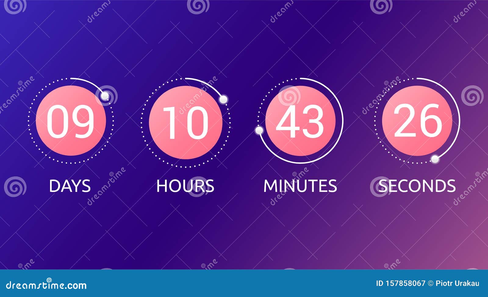digital countdown timer concept
