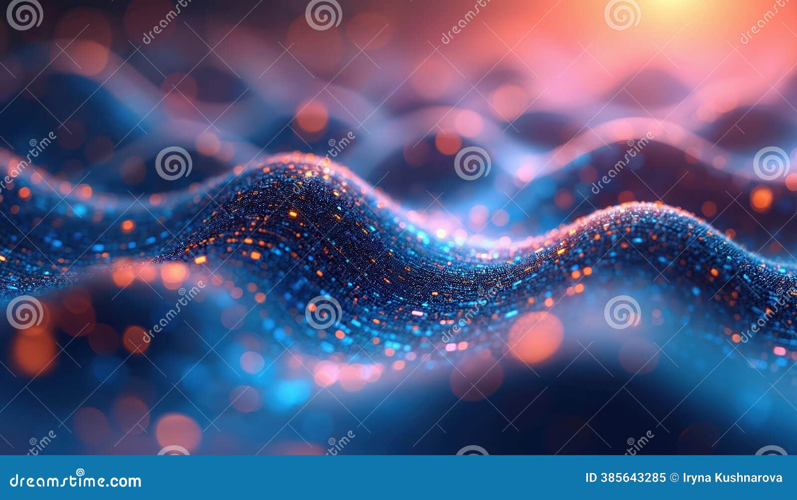 Digital Crypto Waves of Data Flow in Cyber Space. 3D Illustration Shows  Abstract Tech Design, Information Code Field. Modern Stock Illustration -  Illustration of texture, geometric: 385643285