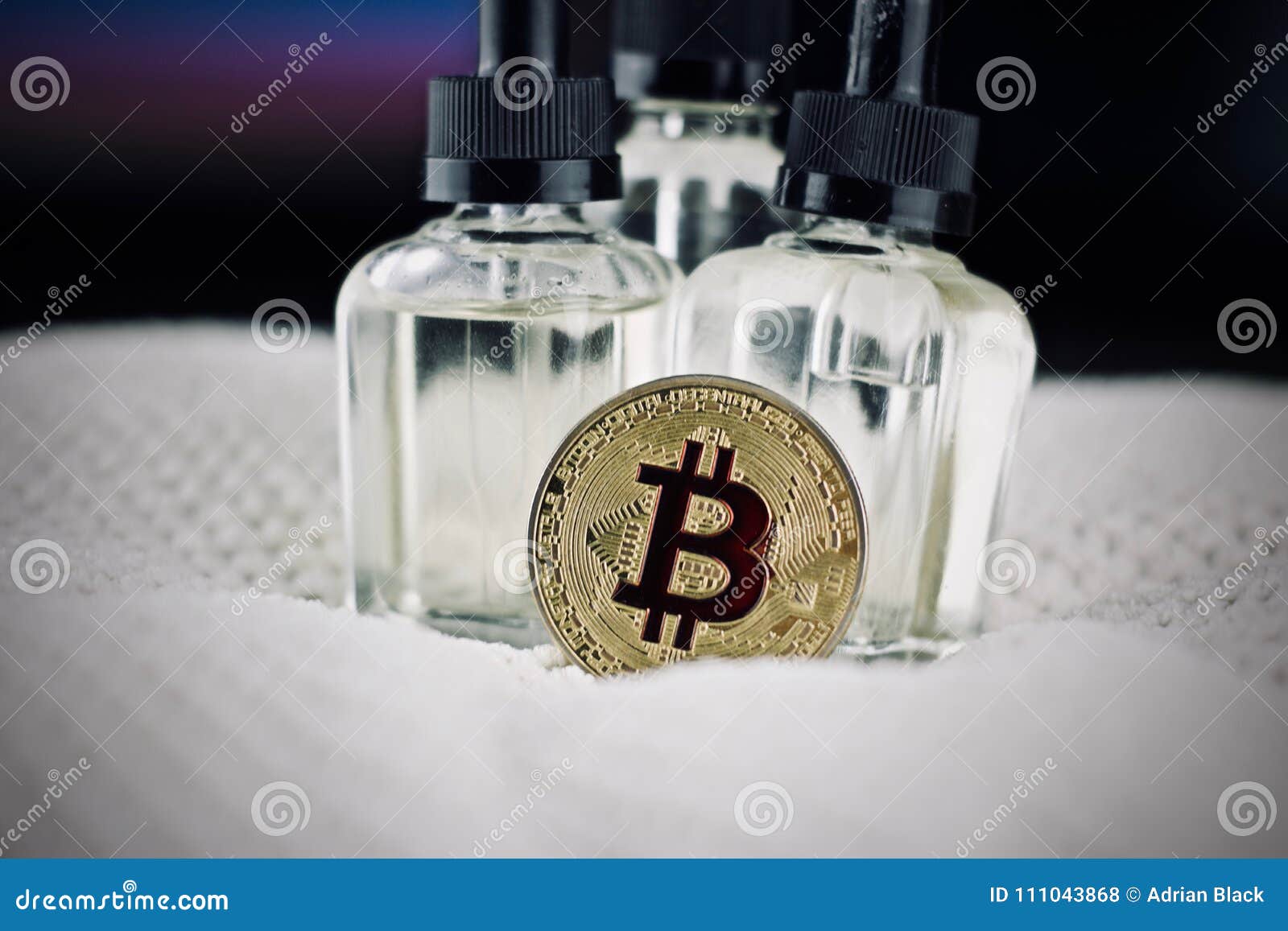 Bitcoin coin serum stock photo. Image of mining, currency ...