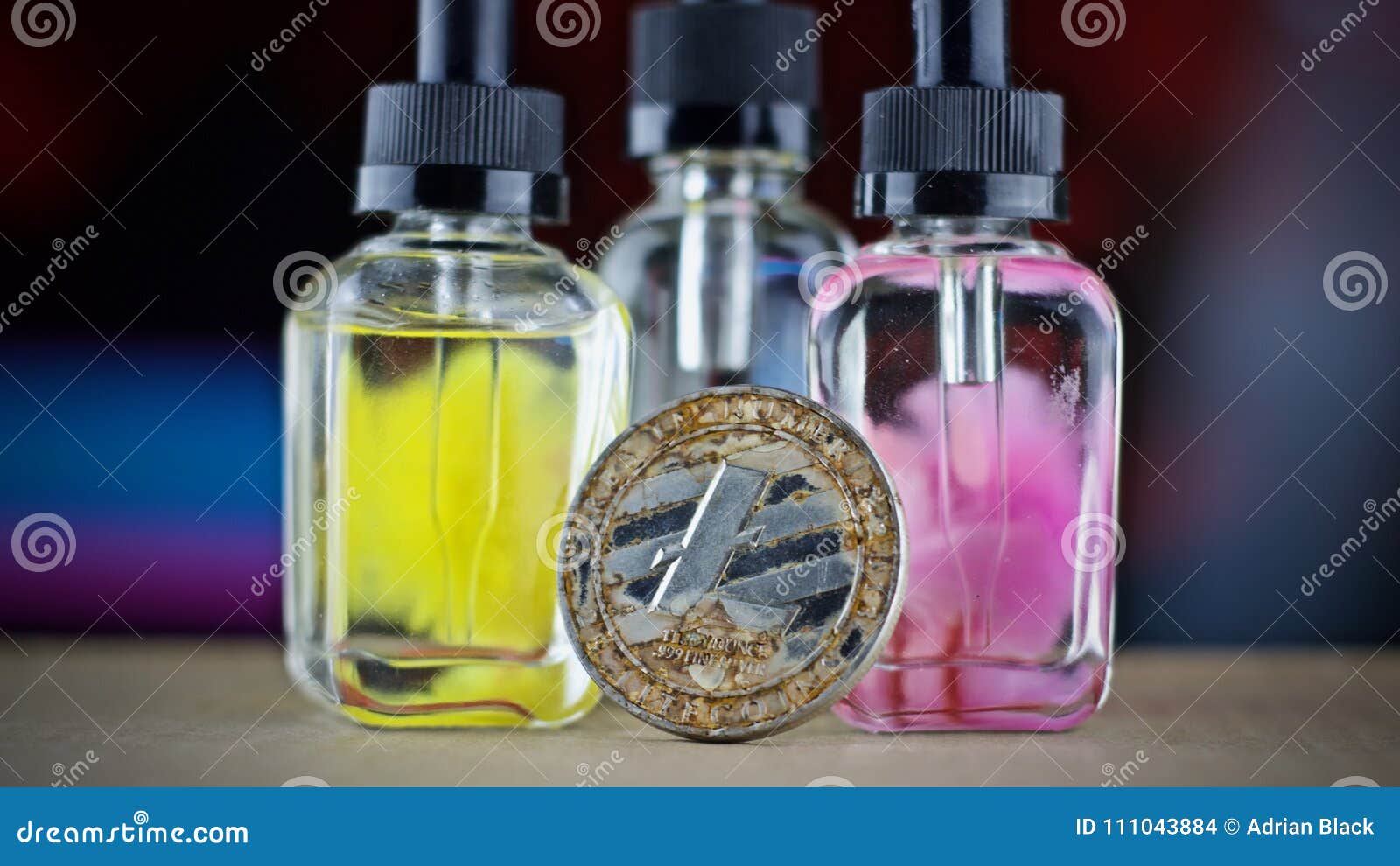 Litecoin serum bottles stock photo. Image of trust, profit ...