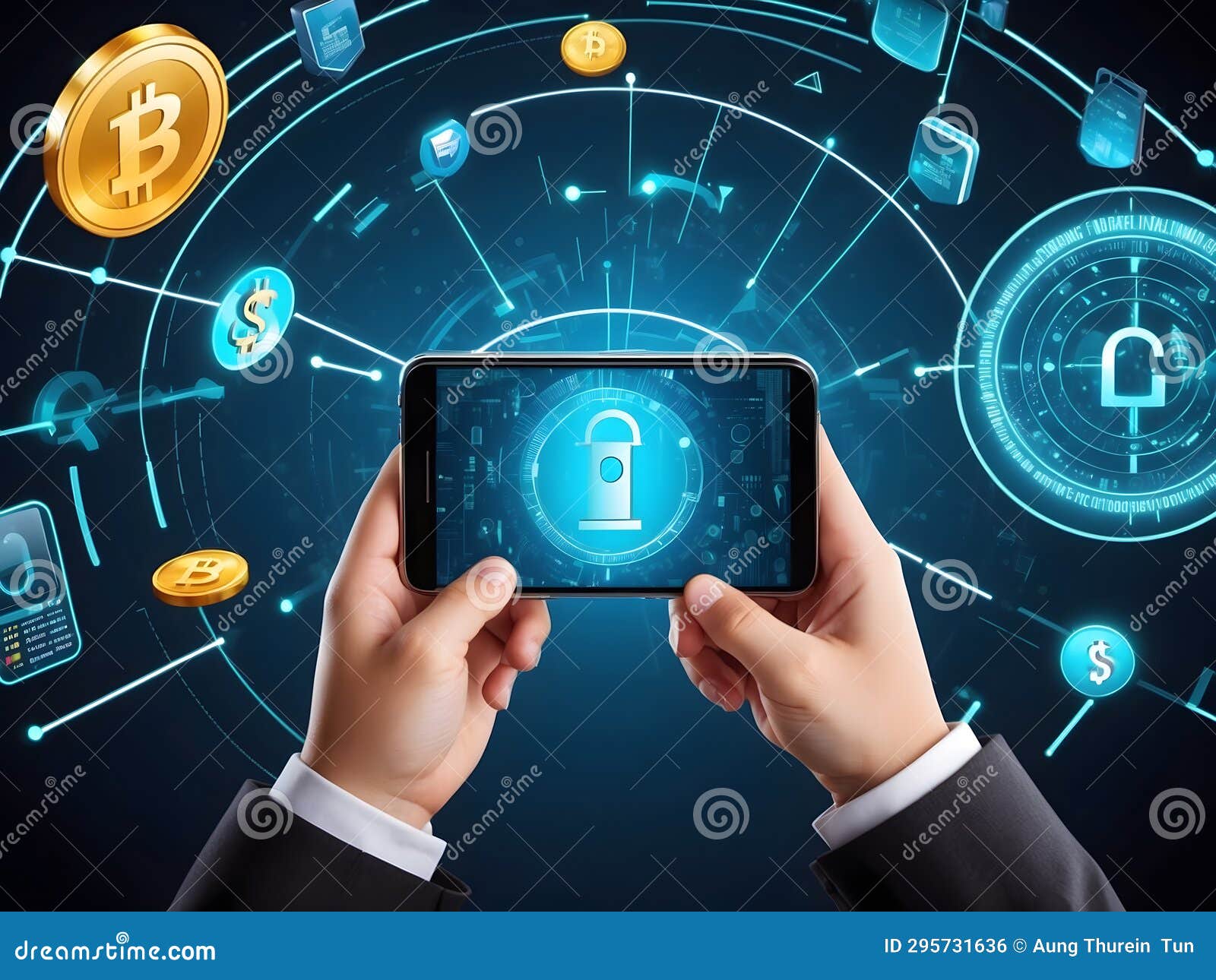 Digital Currency and Privacy Security Become a Major Challenge Stock  Illustration - Illustration of mining, lock: 295731636