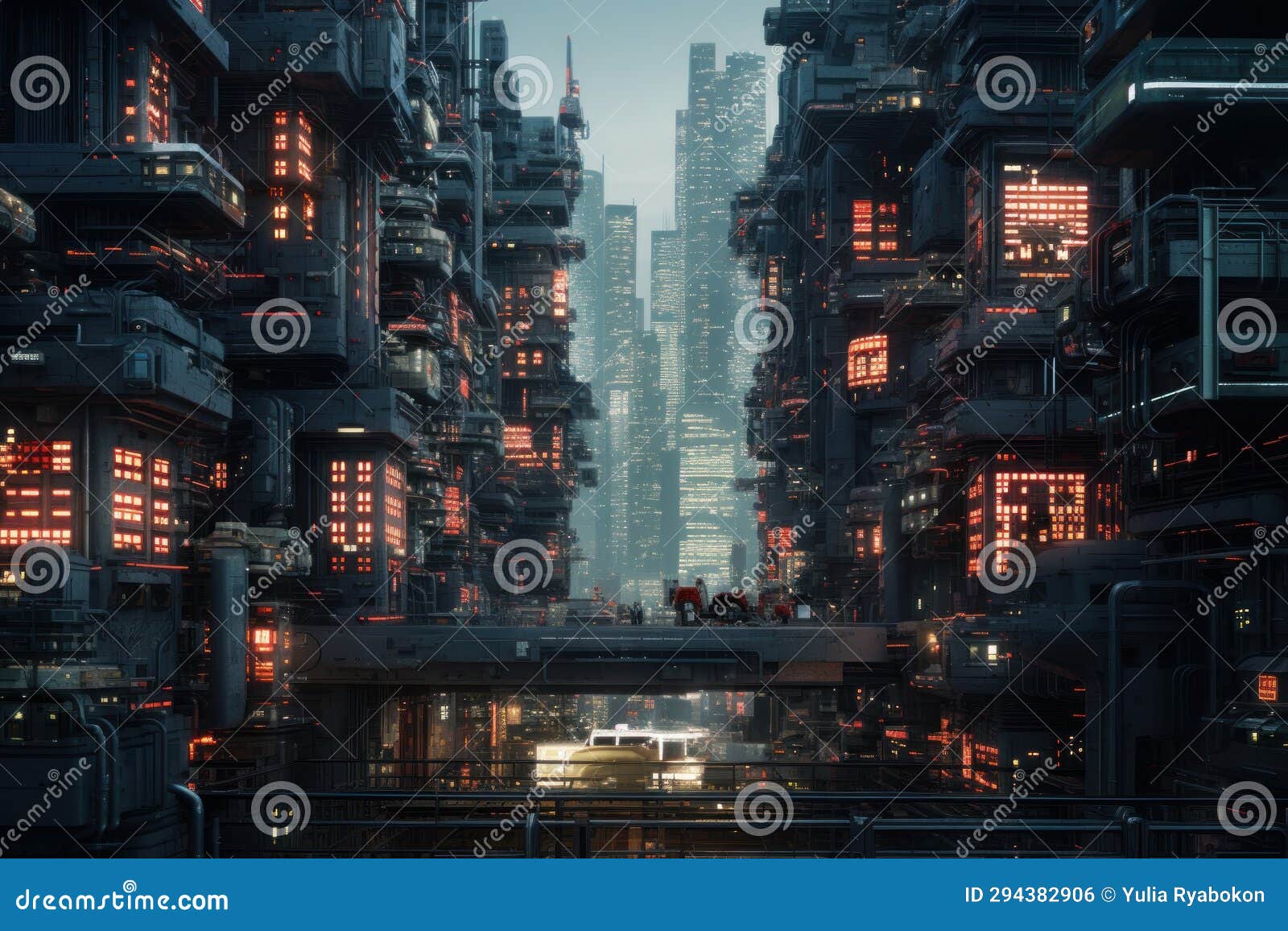 digital cyber city. generate ai
