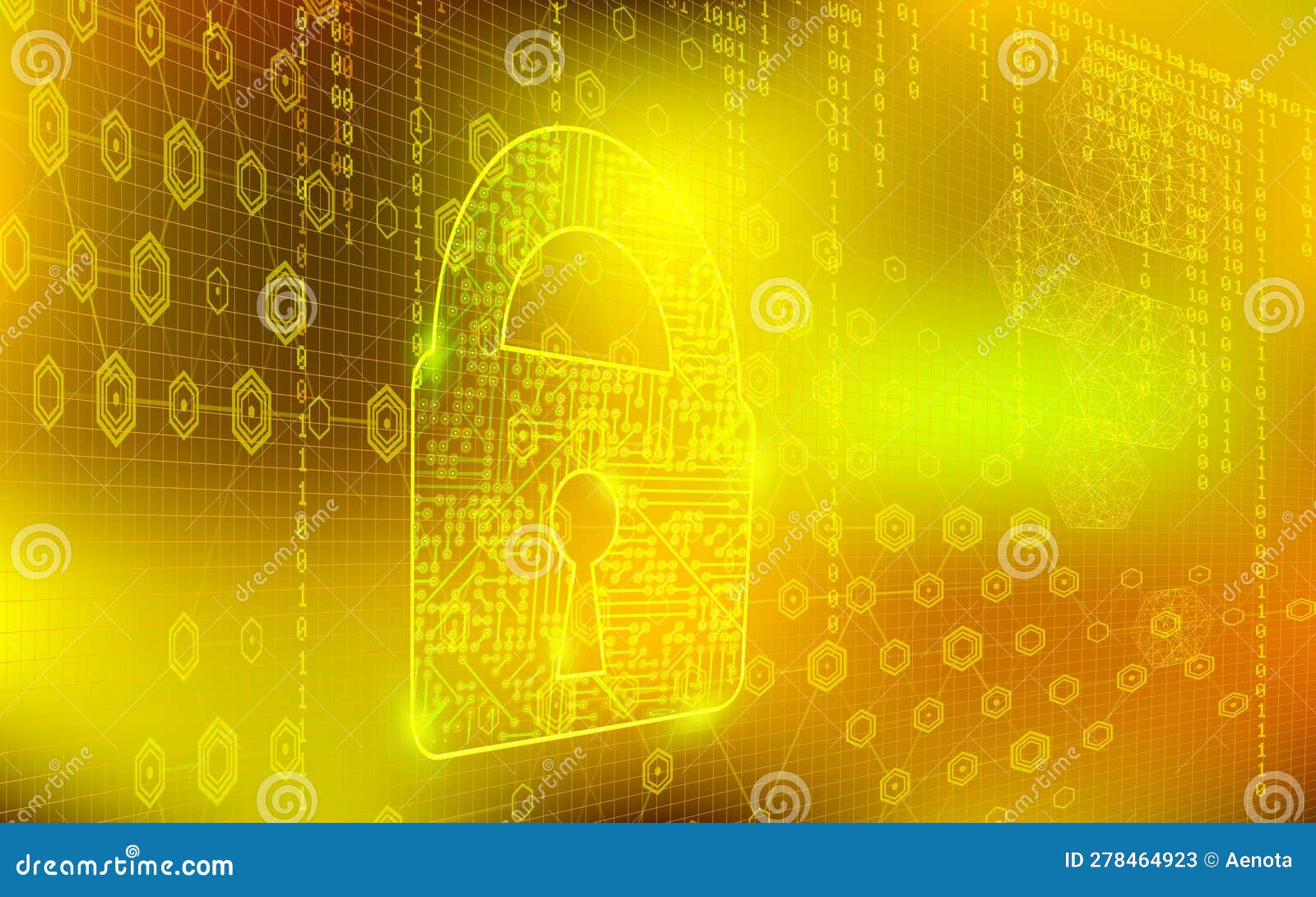 Digital Data  Security Background Stock Vector Illustration of