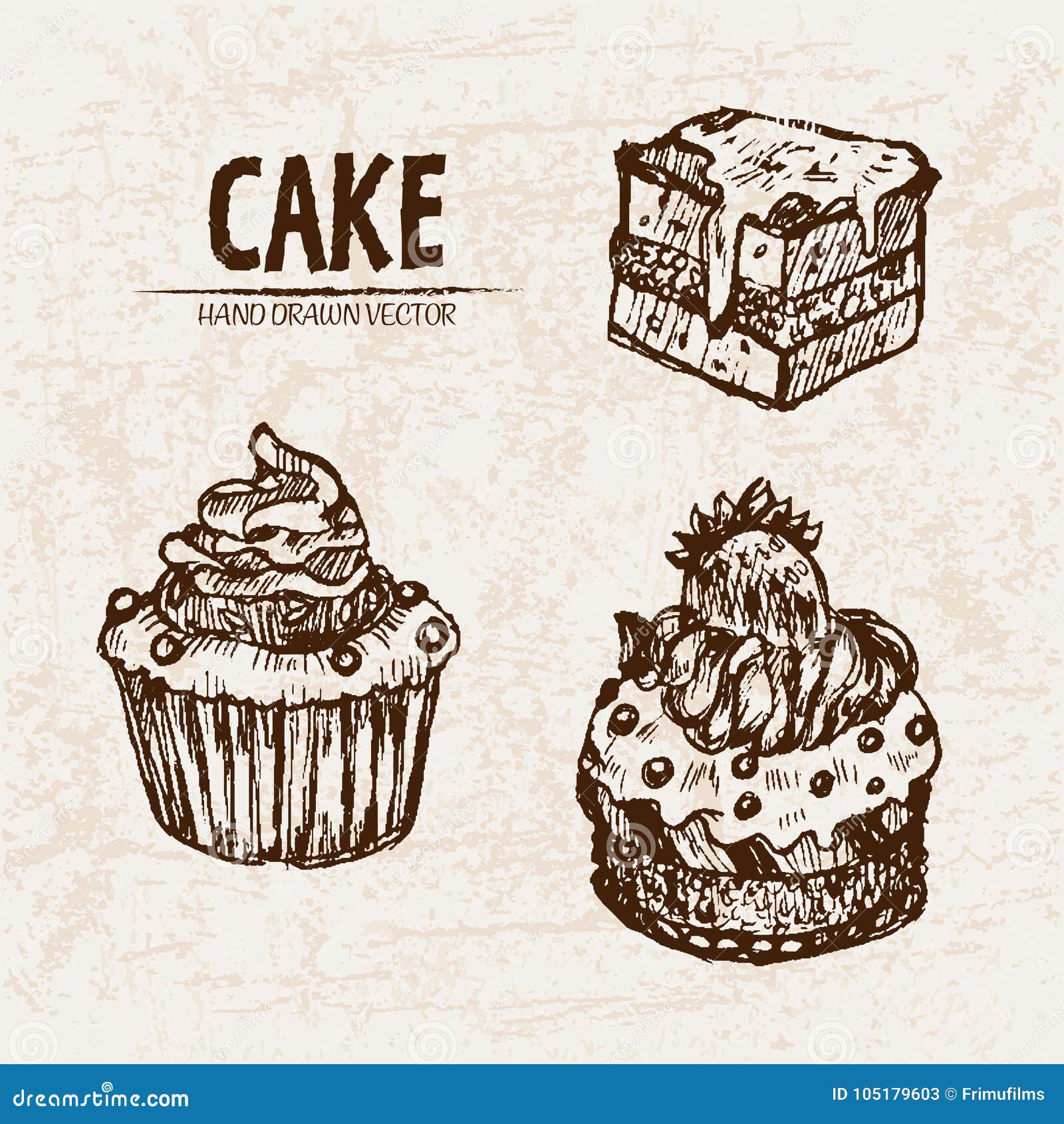 Digital Detailed Line Art Cake Stock Illustration  Illustration of  celebration birthday 105179947
