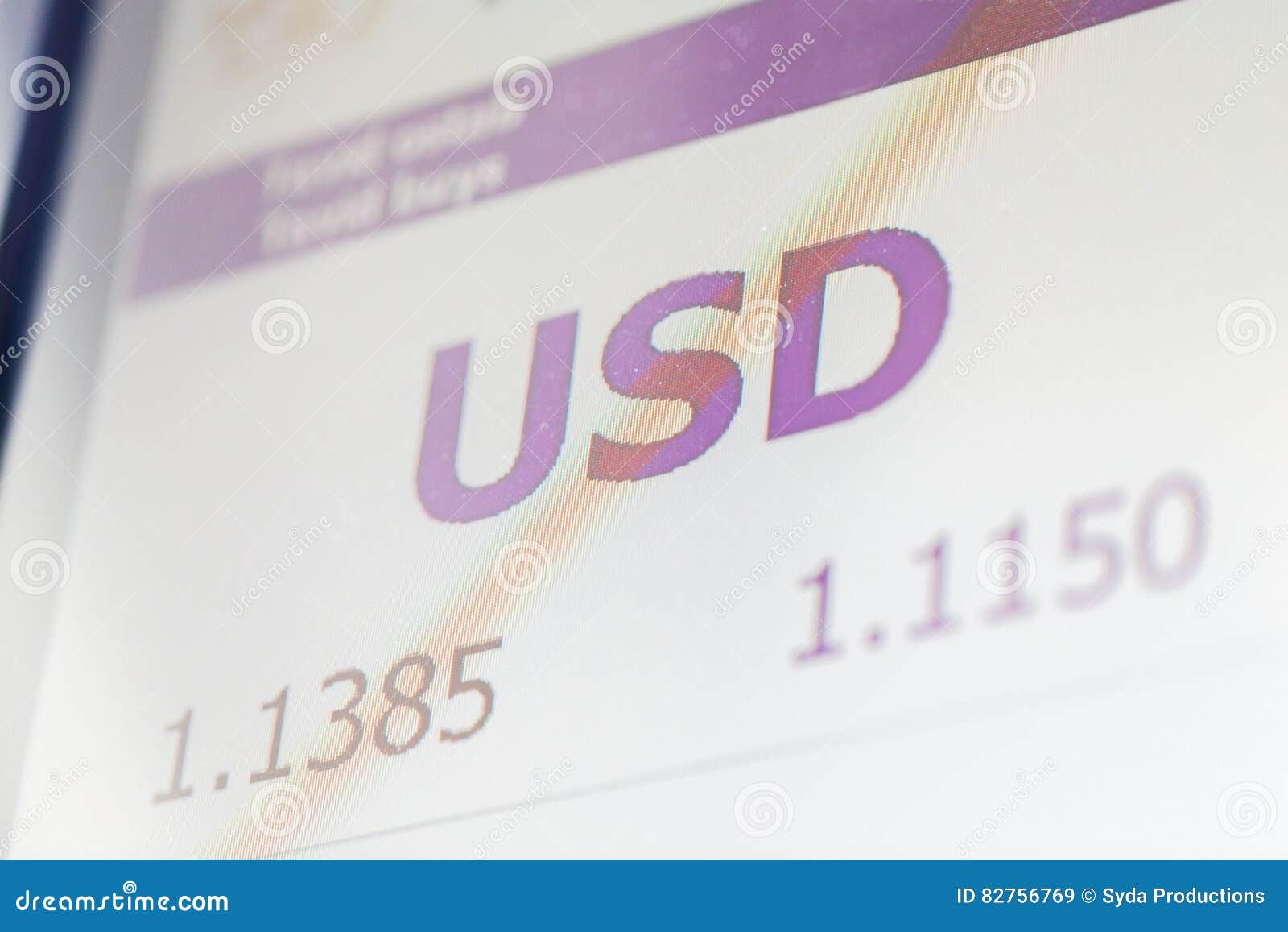 Digital Display With Currency Exchange Rates Stock Image ...