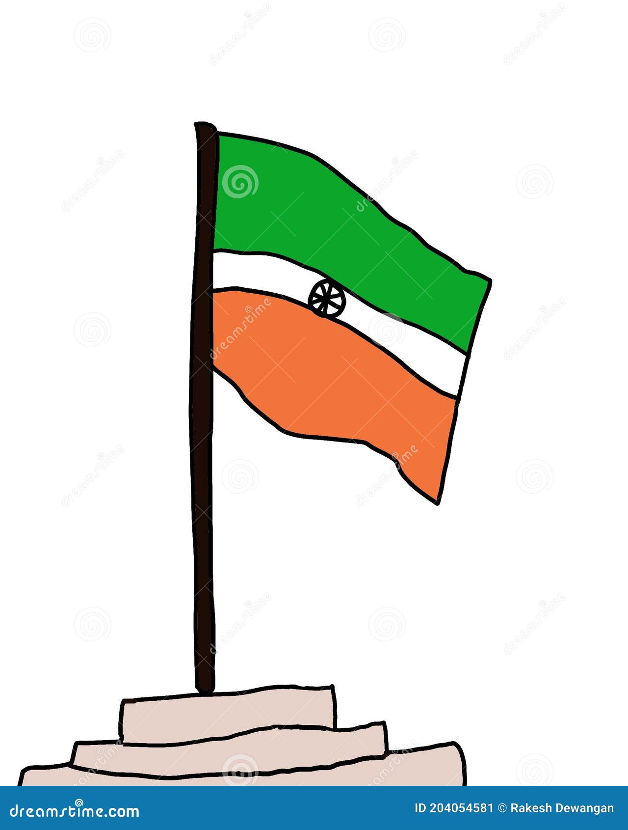 Indian Flag Drawing