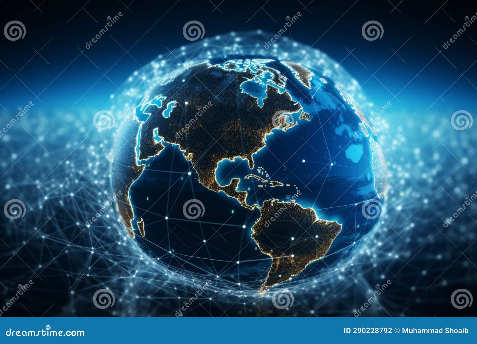 digital earth harmonizes with a captivating cyberspace backdrop in 3d rendering