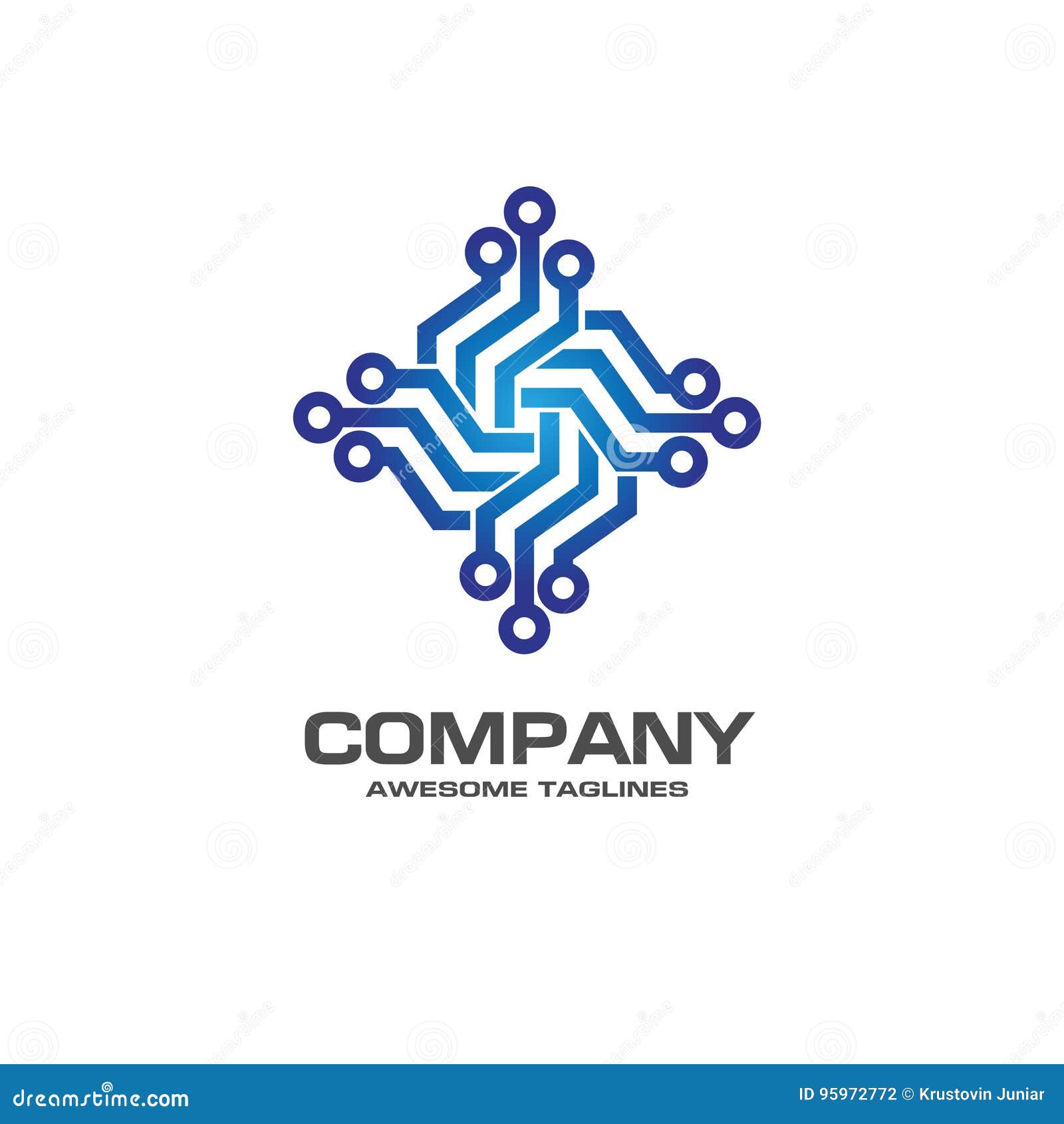 Digital Electronics Logo Design Stock Vector ...